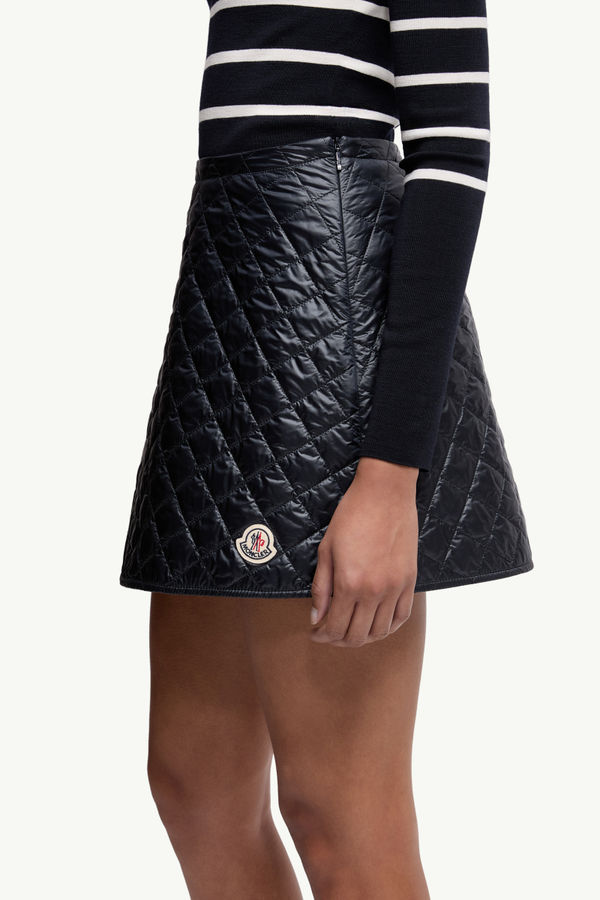 Minigonna trapuntata a rombi Donna Blu Navy Moncler 1