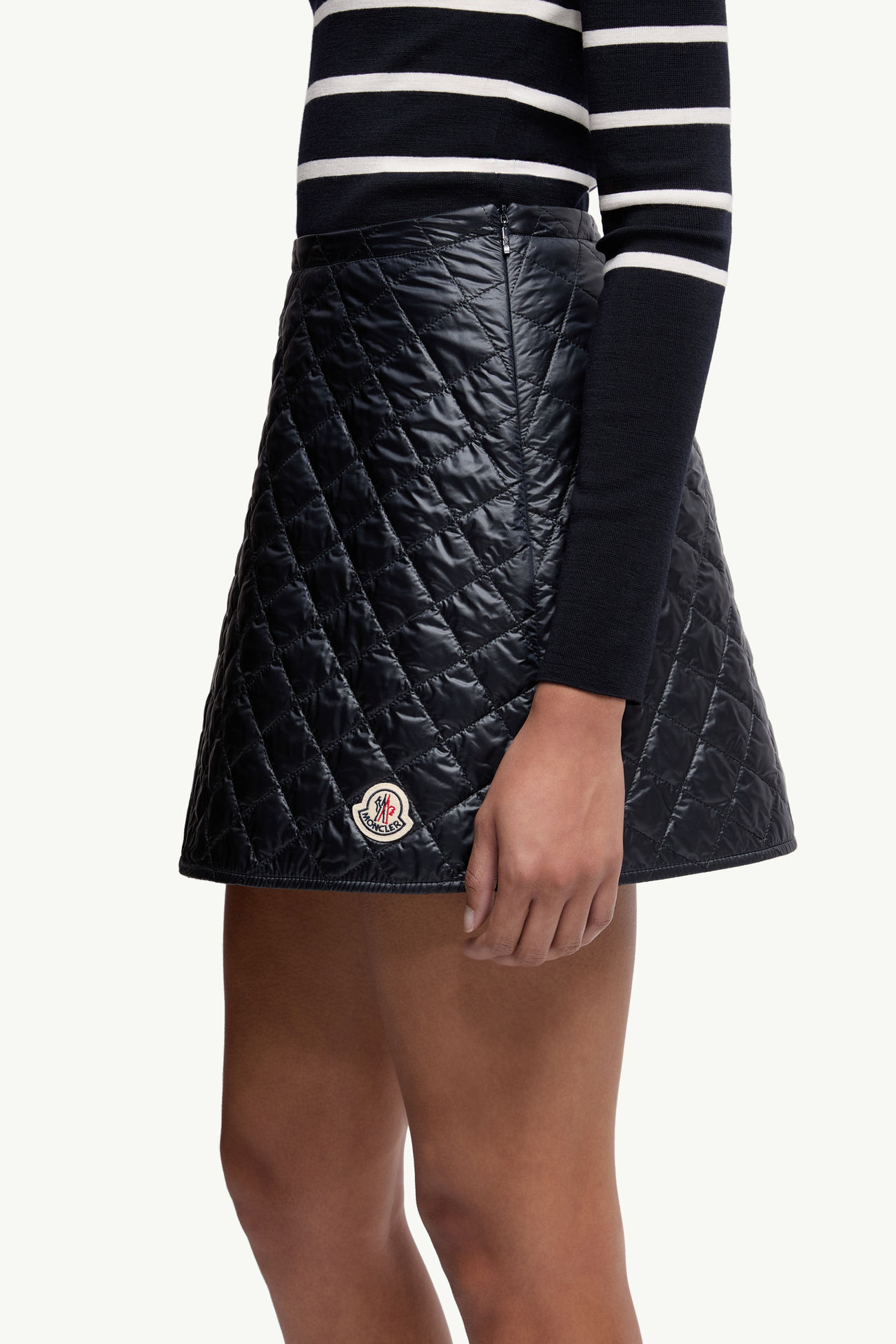 菱形絎縫迷你半截裙 女士 海軍藍色 Moncler 1