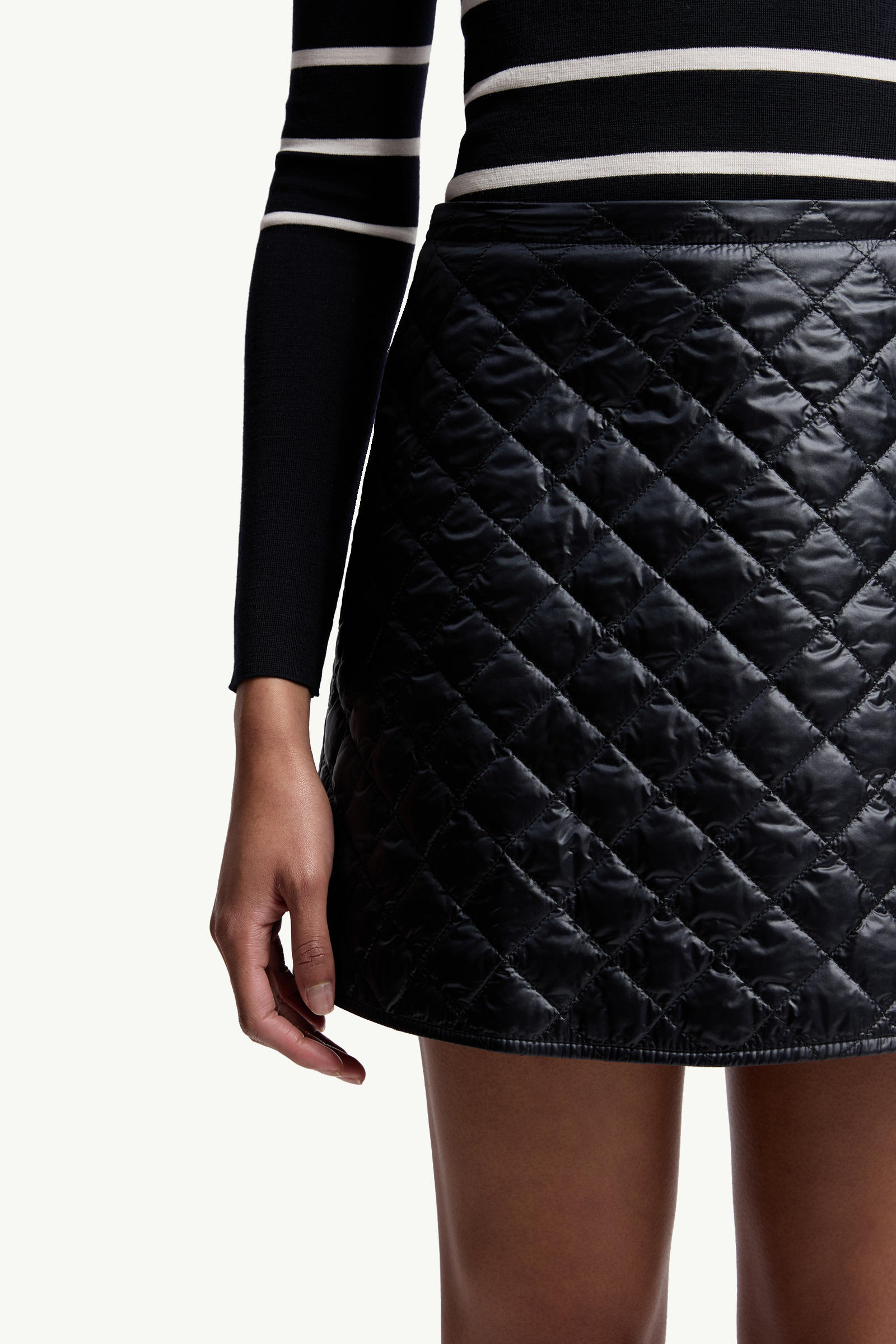 Diamond-Quilted Mini Skirt Women Navy Blue Moncler 5