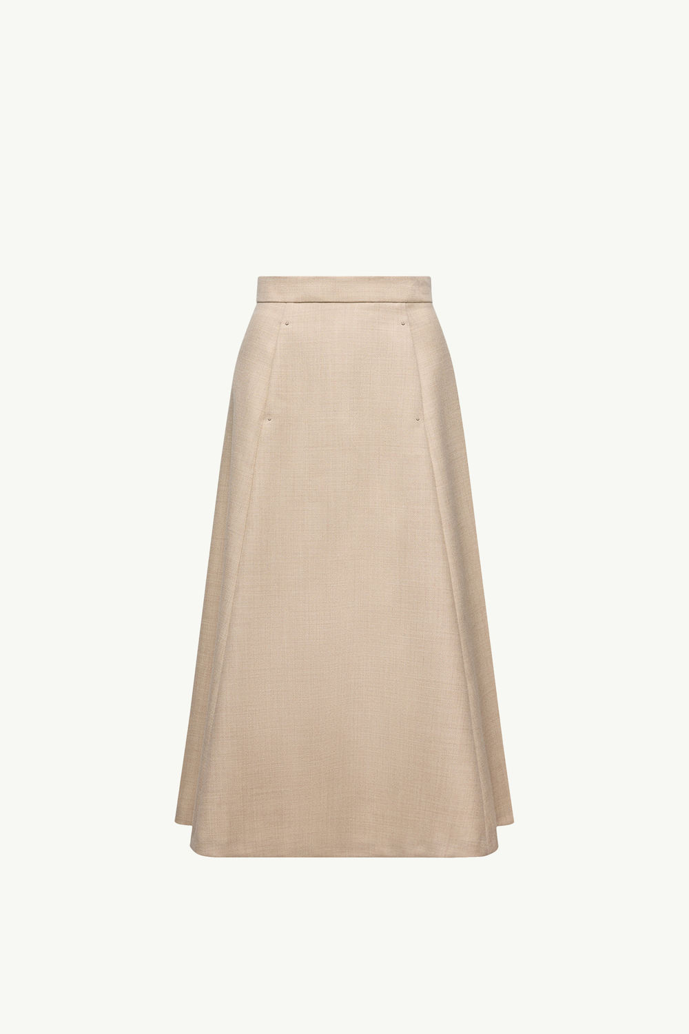 Jupe midi en laine moulinée Femmes Beige Clair Moncler 2