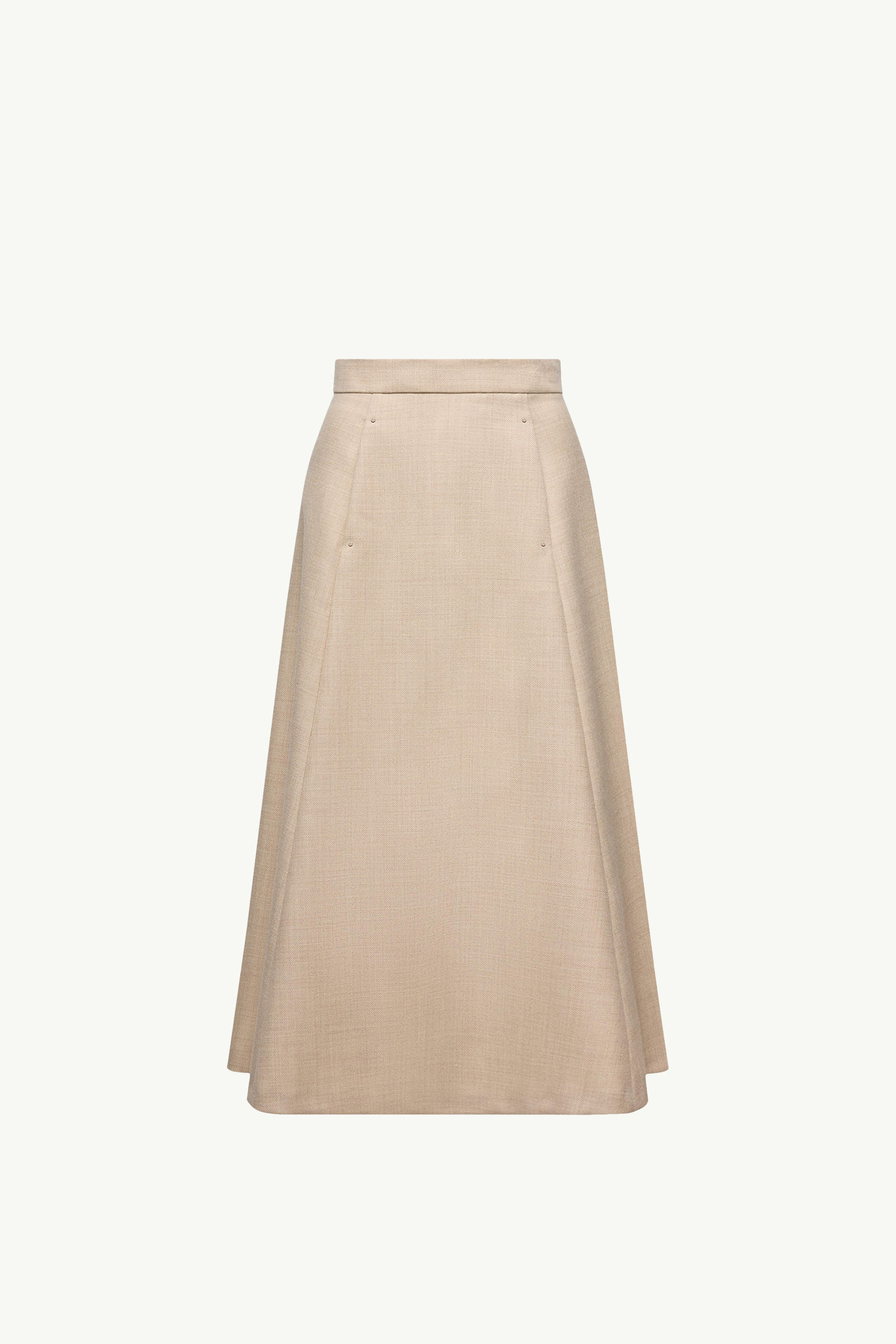 Mouliné Wool Midi Skirt Women Light Beige Moncler 2