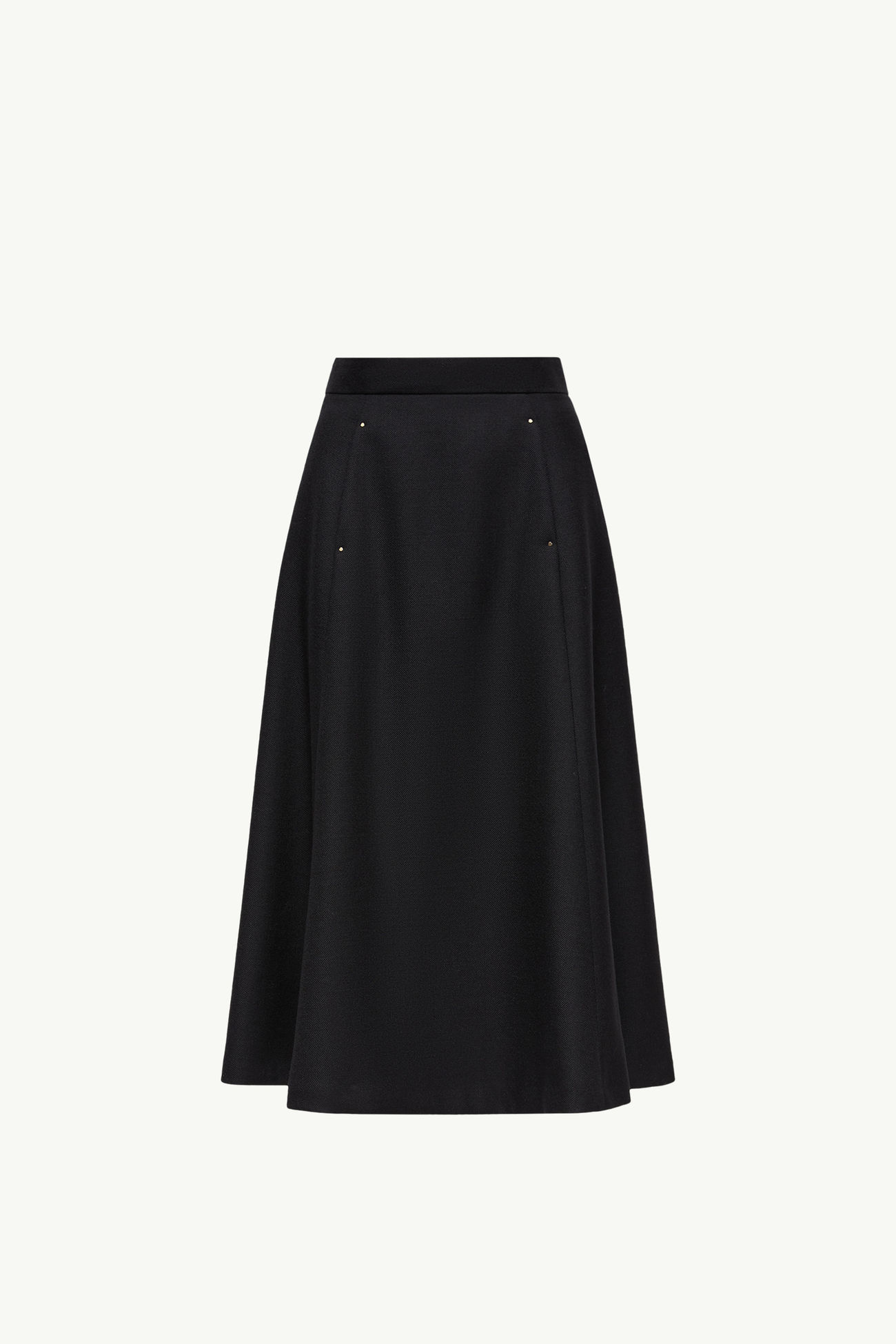 Gonna Midi in Lana Mouliné Donna Nero Moncler 2