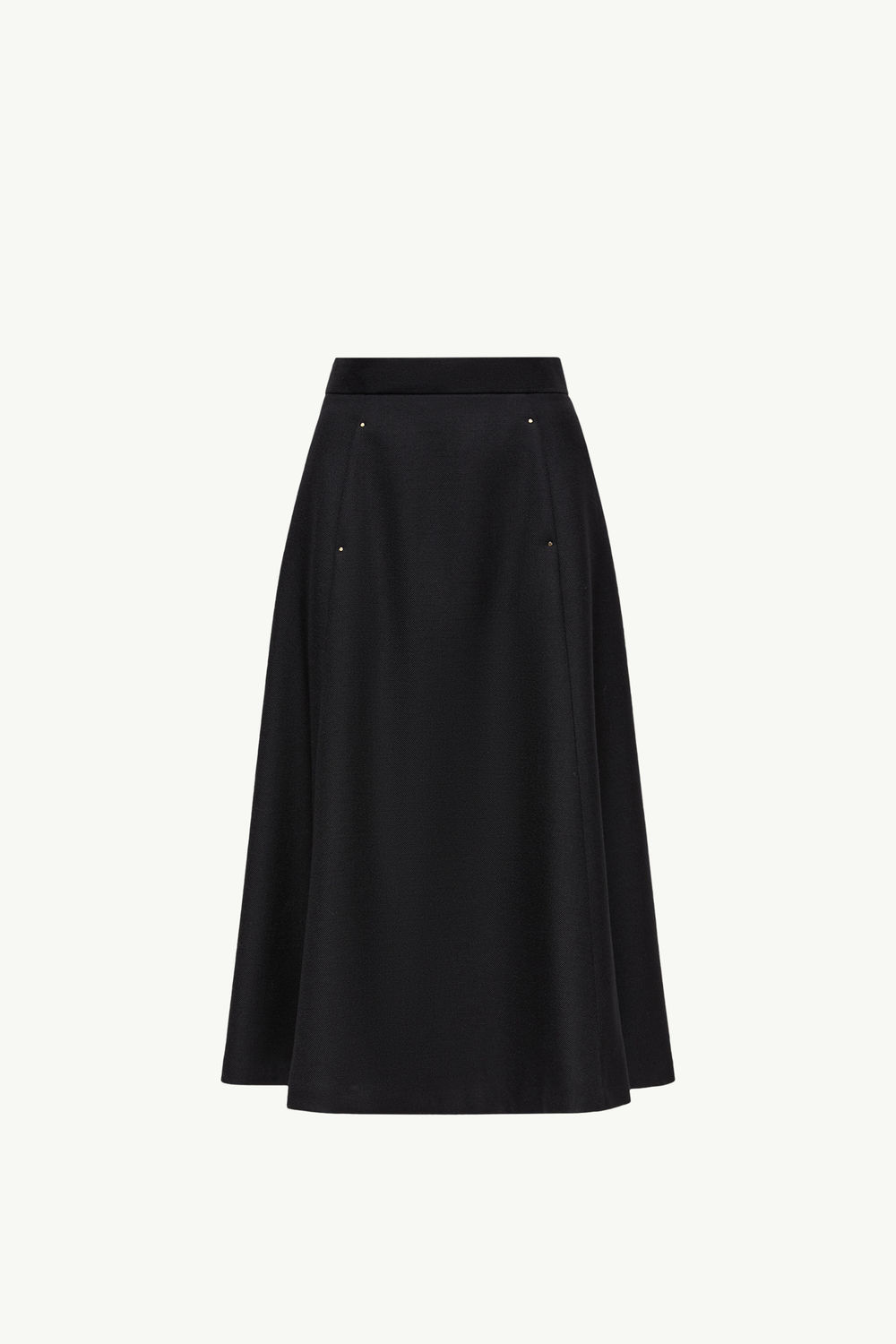 Mouliné Wool Midi Skirt Women Black Moncler 2