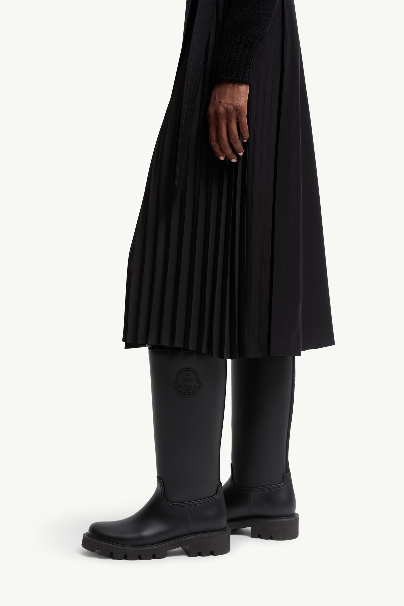Wool Gabardine Knee-Length Skirt Women Black Moncler 1