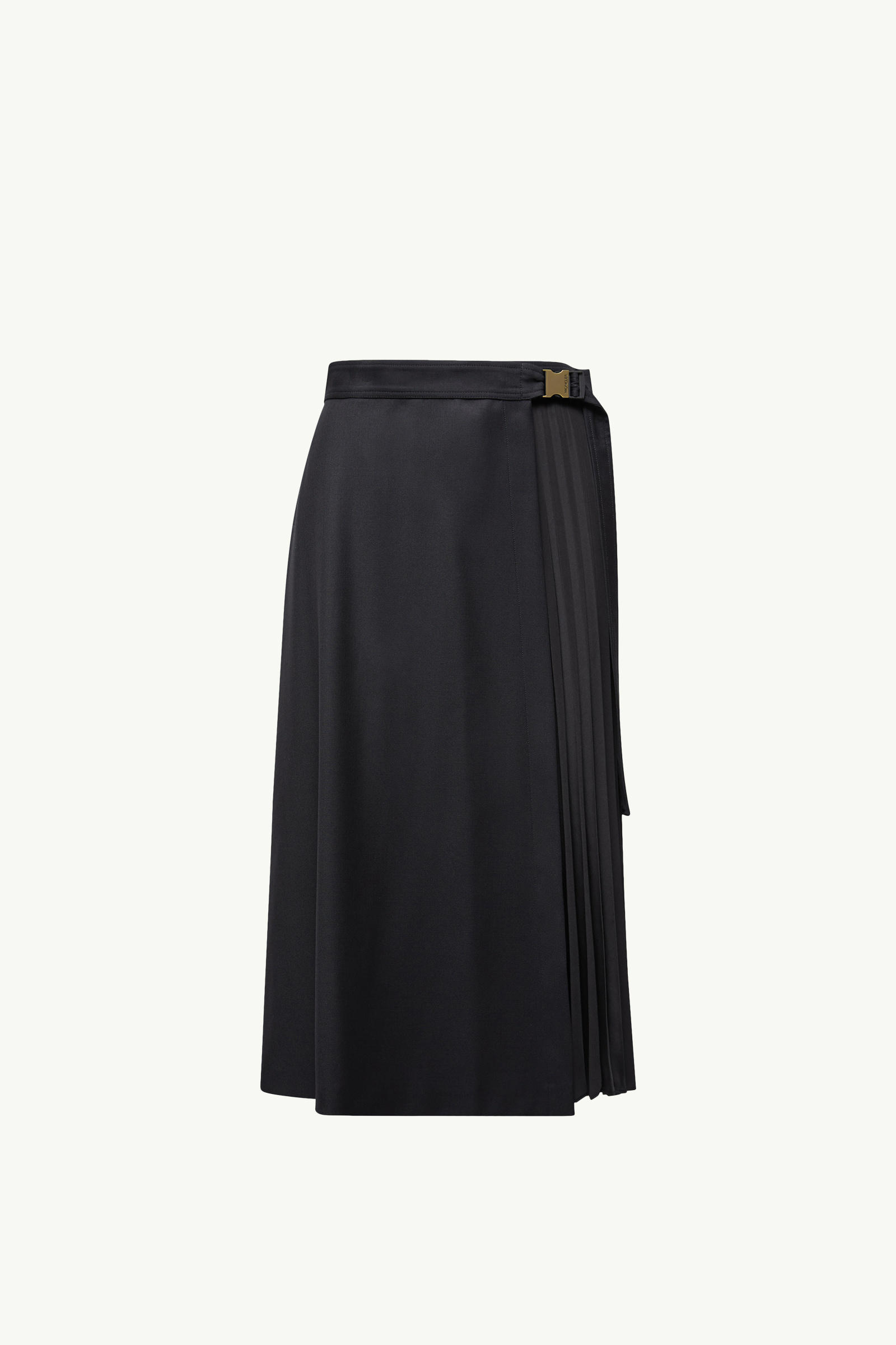 Wool Gabardine Knee-Length Skirt Women Black Moncler 2