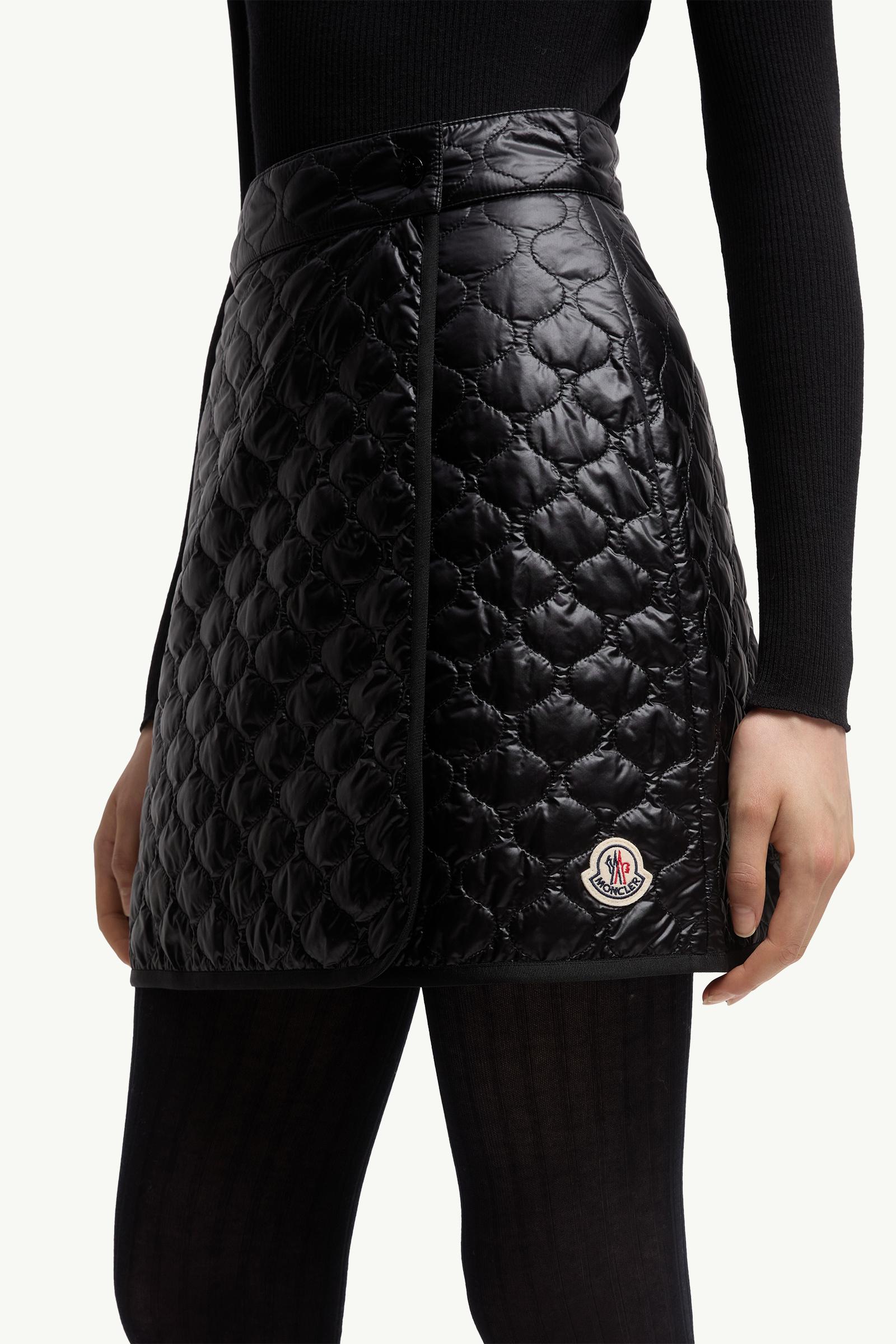 Square-Quilted Padded Mini Skirt Women Black Moncler 1
