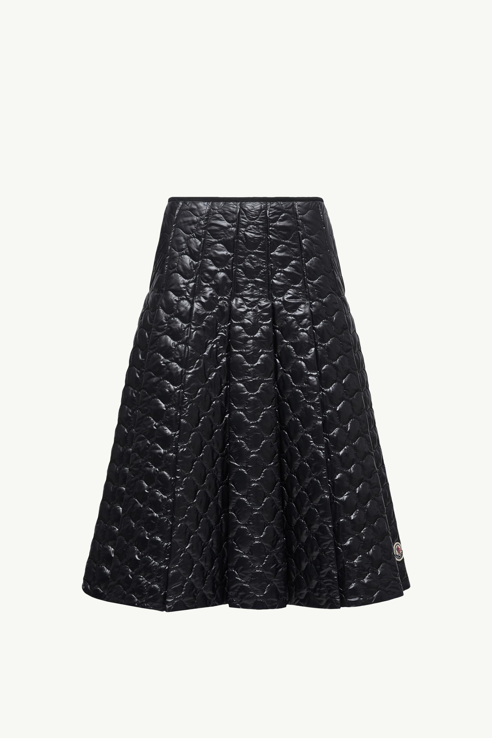 Black Square-Quilted Padded Midi Skirt - Skirts for Women | Moncler US