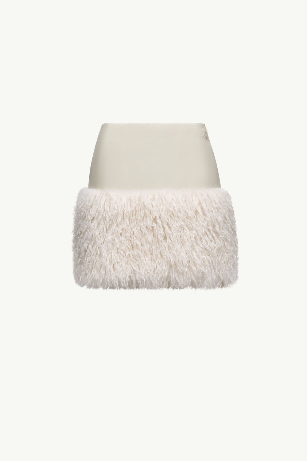 Minifalda con ribete efecto peluche Mujer Blanco Marfil Moncler 2