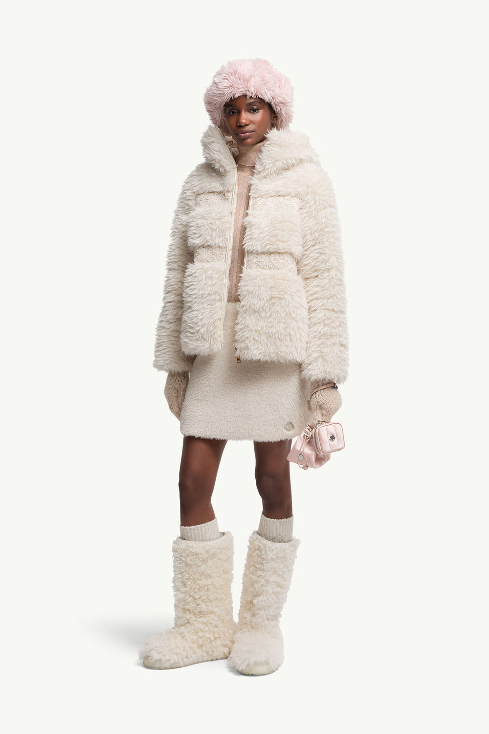 Teddy Mini Skirt Women White Moncler 0