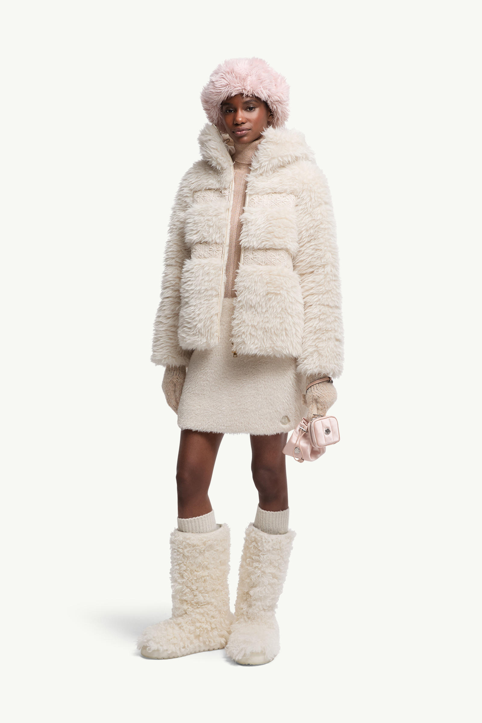 Teddy Mini Skirt Women White Moncler 0