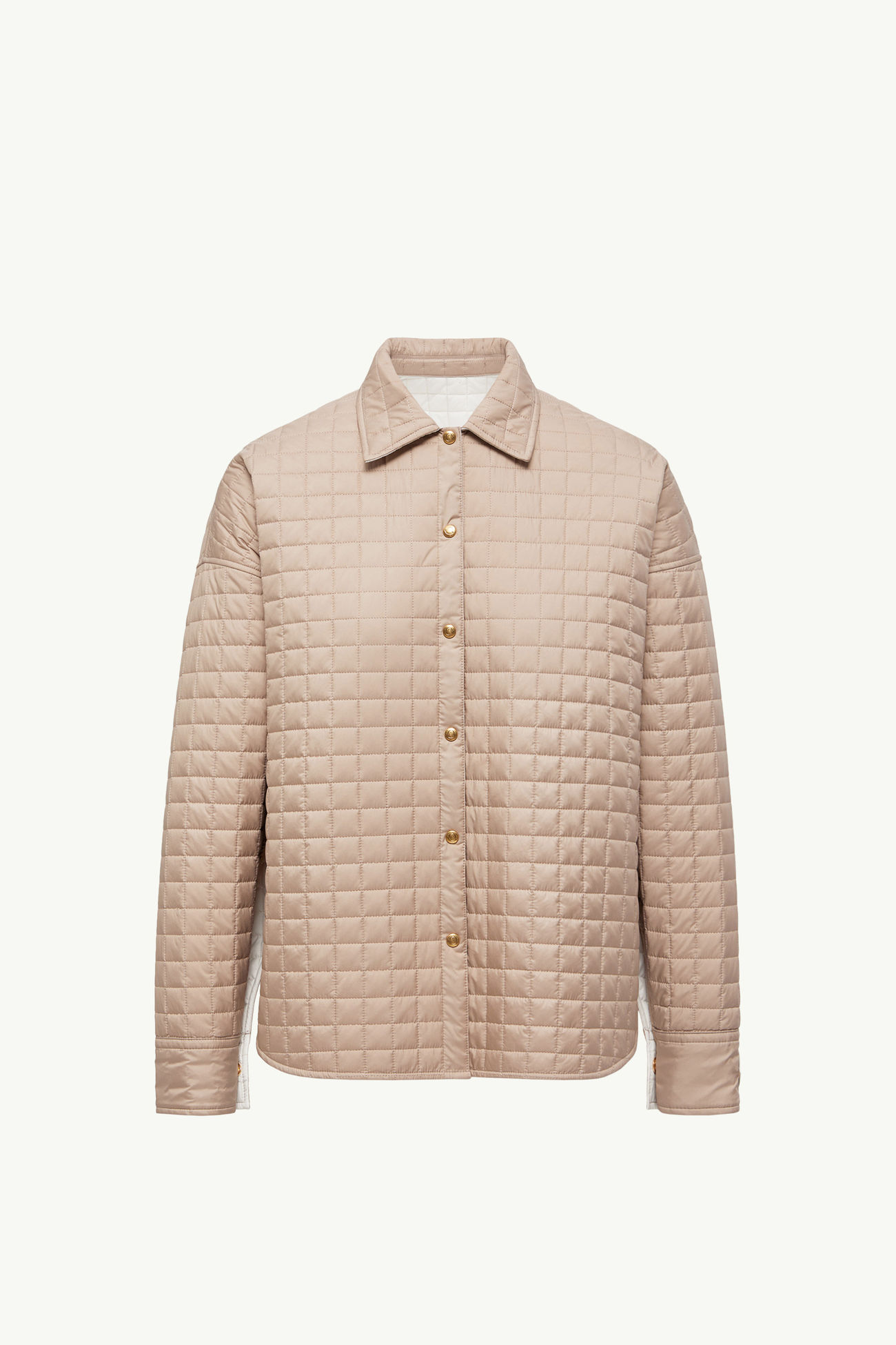 女士方形绗缝加衬衬衫 女士 米色 Moncler 2