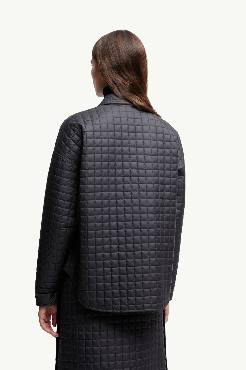 方形絎縫夾層恤衫 女士 黑色 Moncler 4