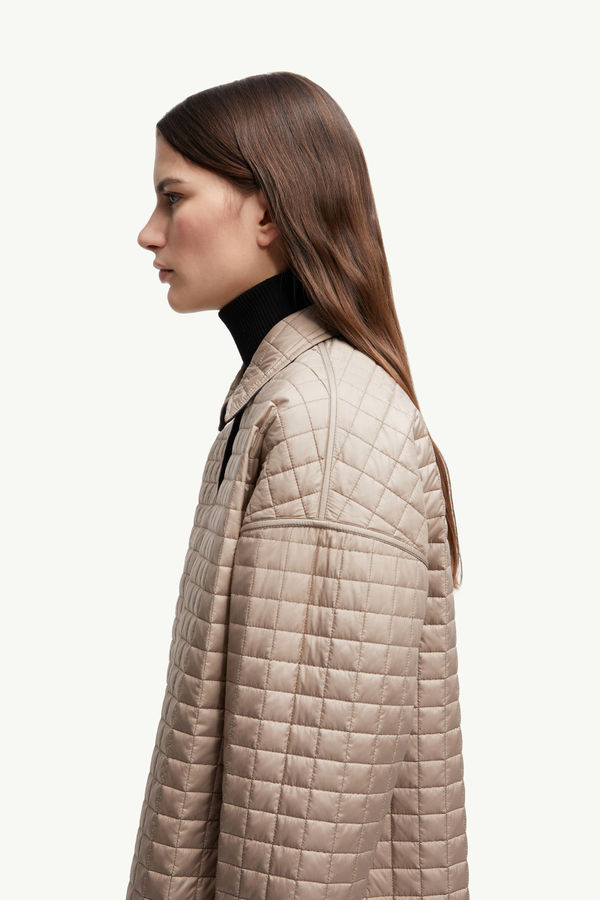 Square-Quilted Reversible Padded Shirt Women Black Moncler 6