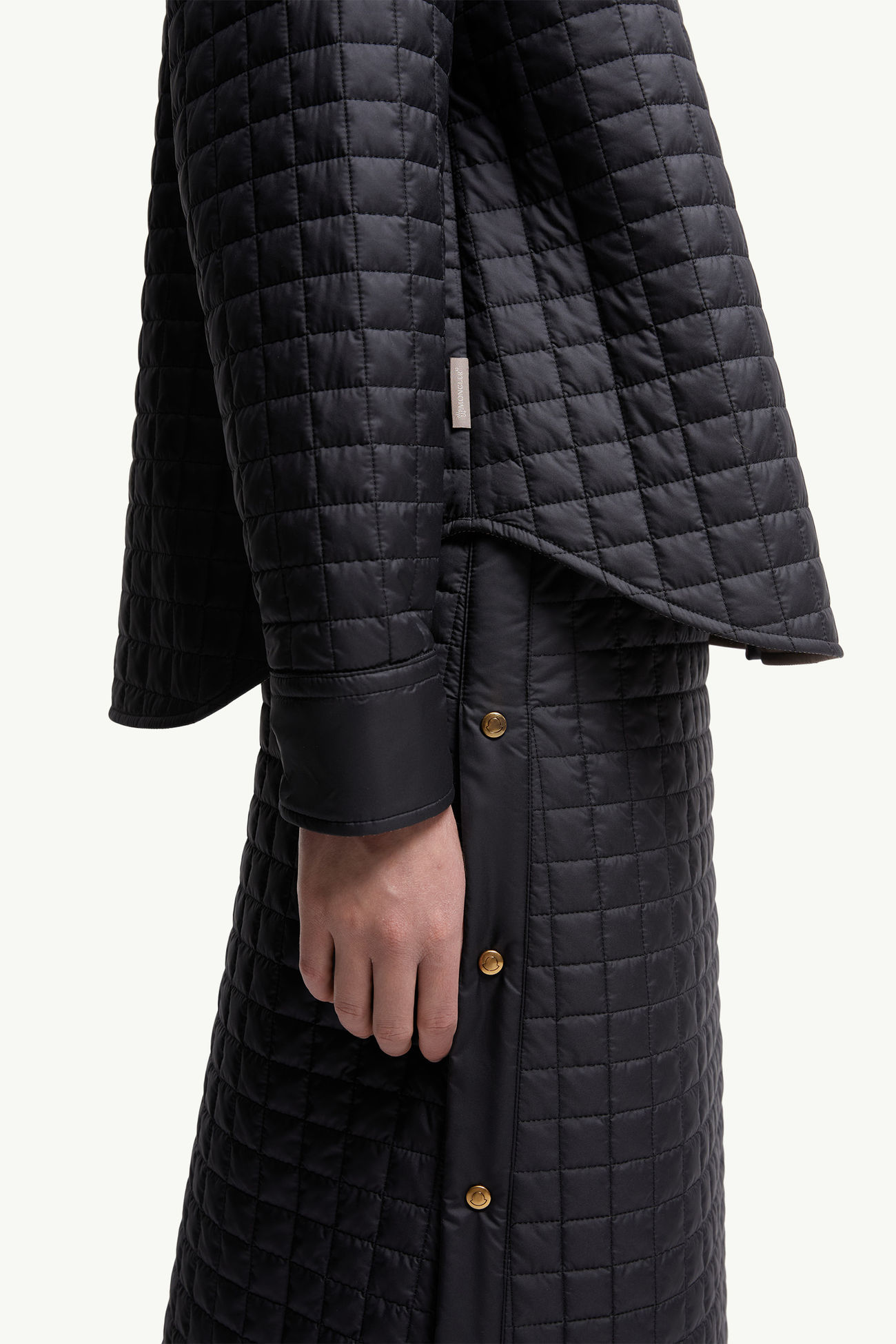 女士方形绗缝加衬衬衫 女士 黑色 Moncler 7