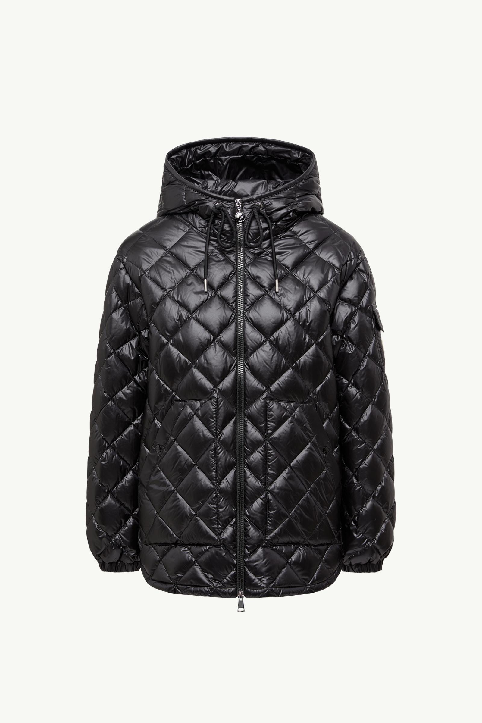 Diamond-Quilted Hooded Short Down Jacket_findInBoutique_image
