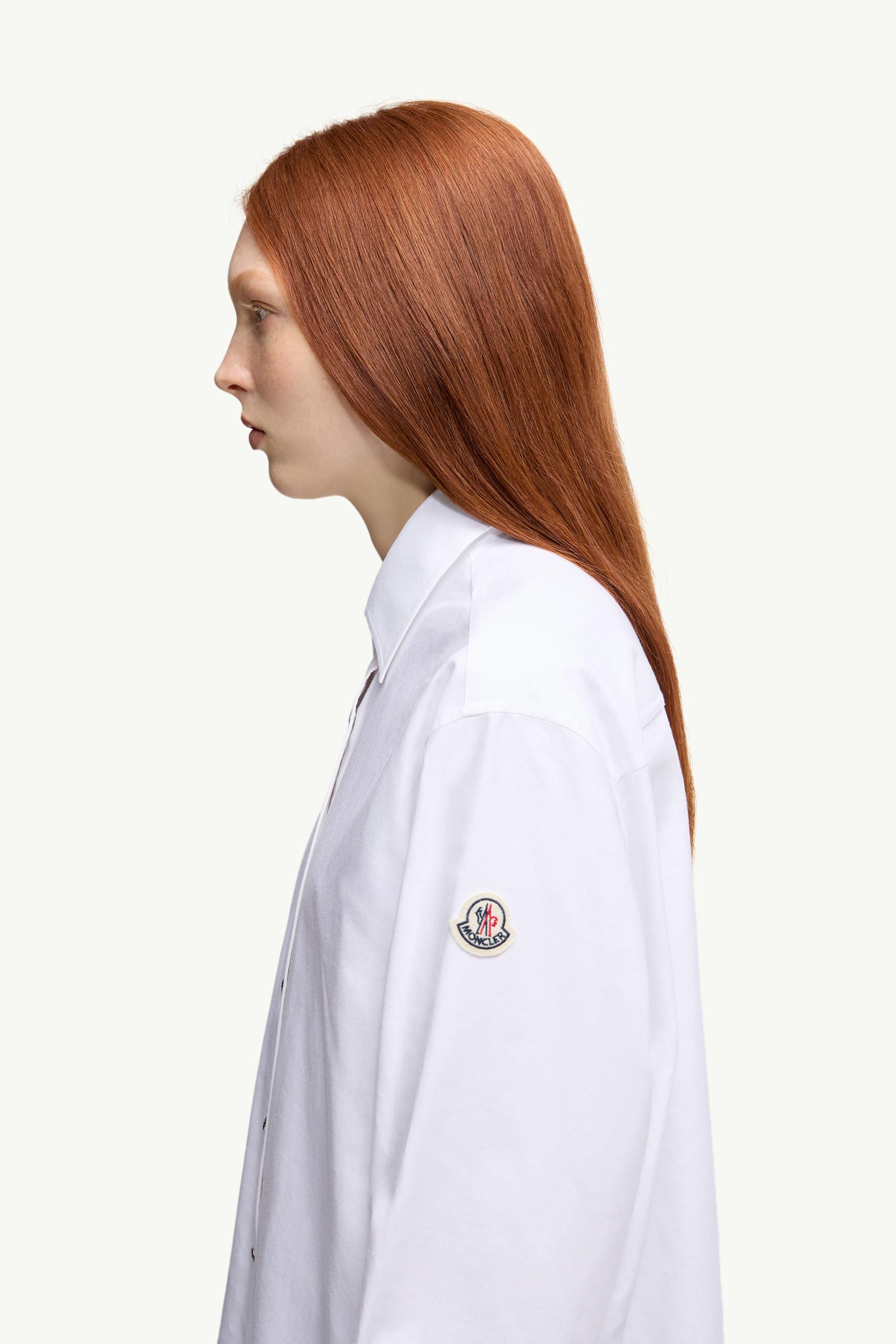 Oxford Cotton Long Sleeve Shirt Women White Moncler 1
