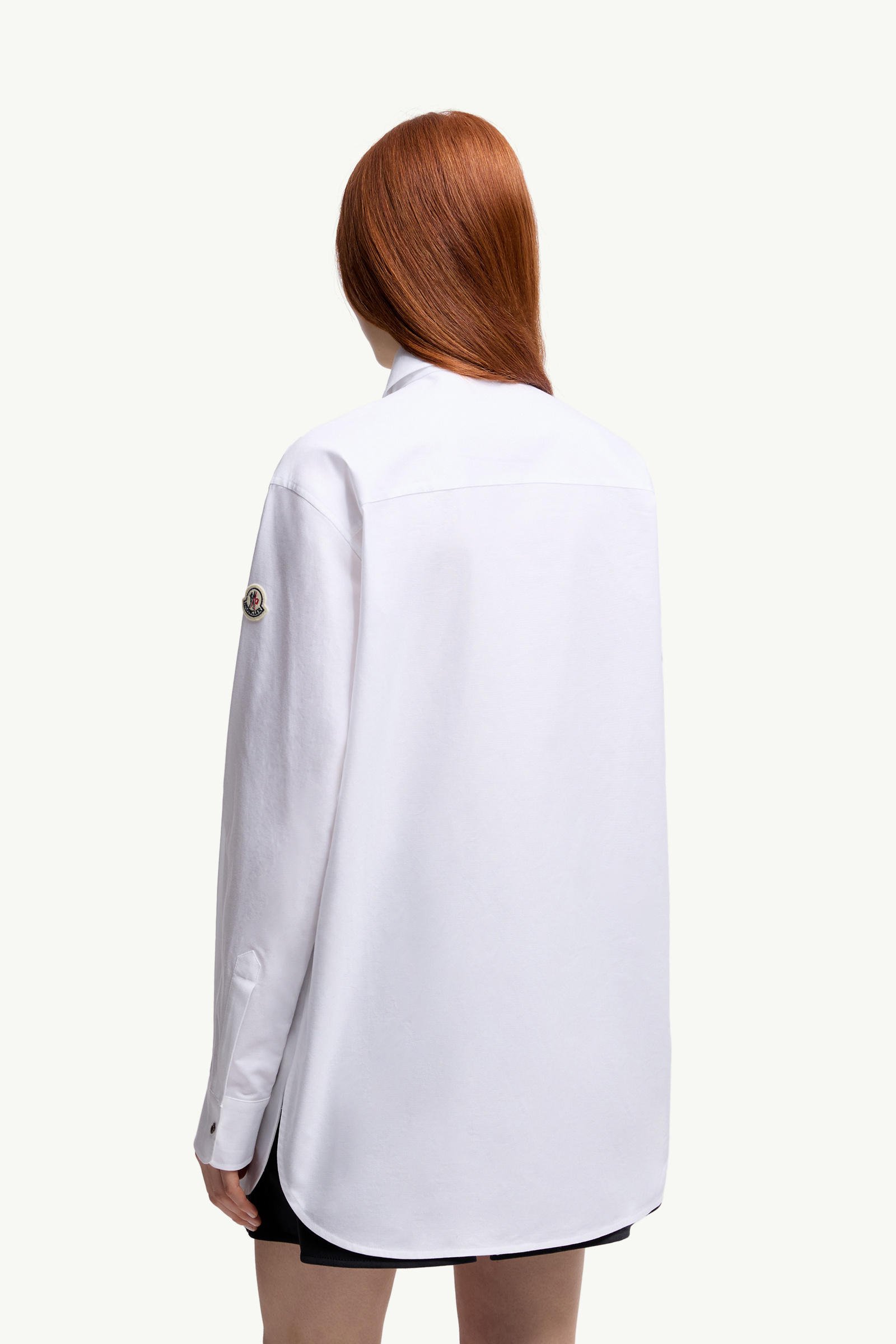 Oxford Cotton Long Sleeve Shirt Women White Moncler 4