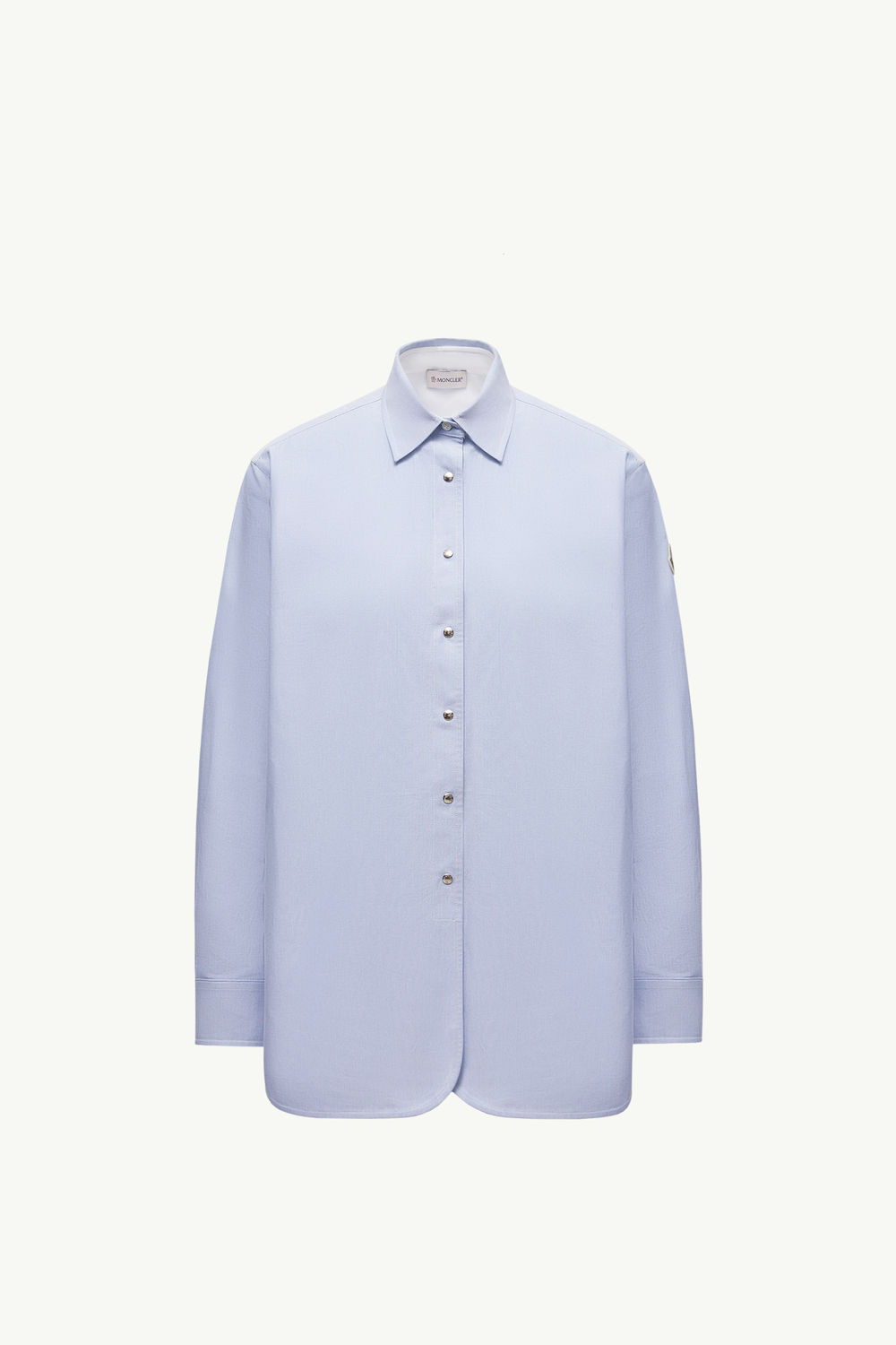 Chemise à manches longues en coton Oxford Femmes Bleu clair Moncler 2