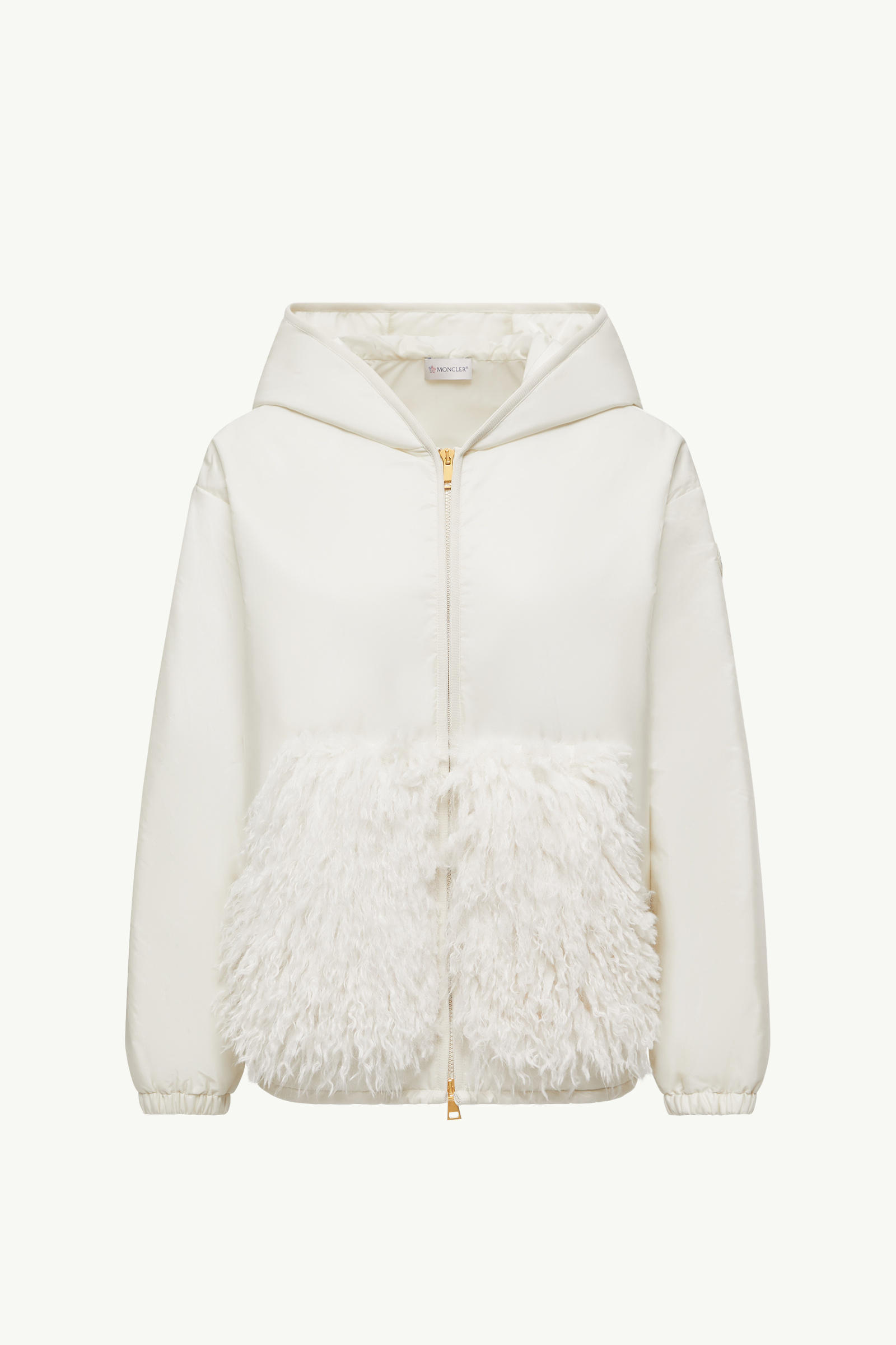 Zip-Up Hoodie Women White Moncler 2