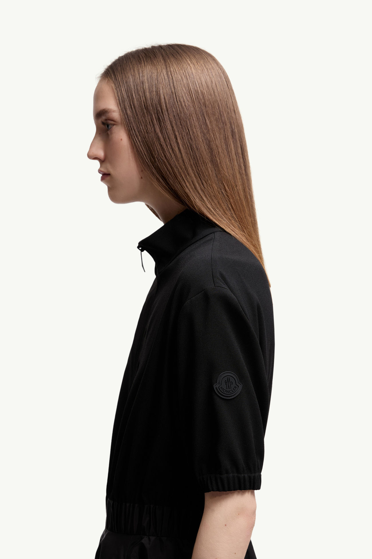 Robe midi en satin Femmes Noir Moncler 1