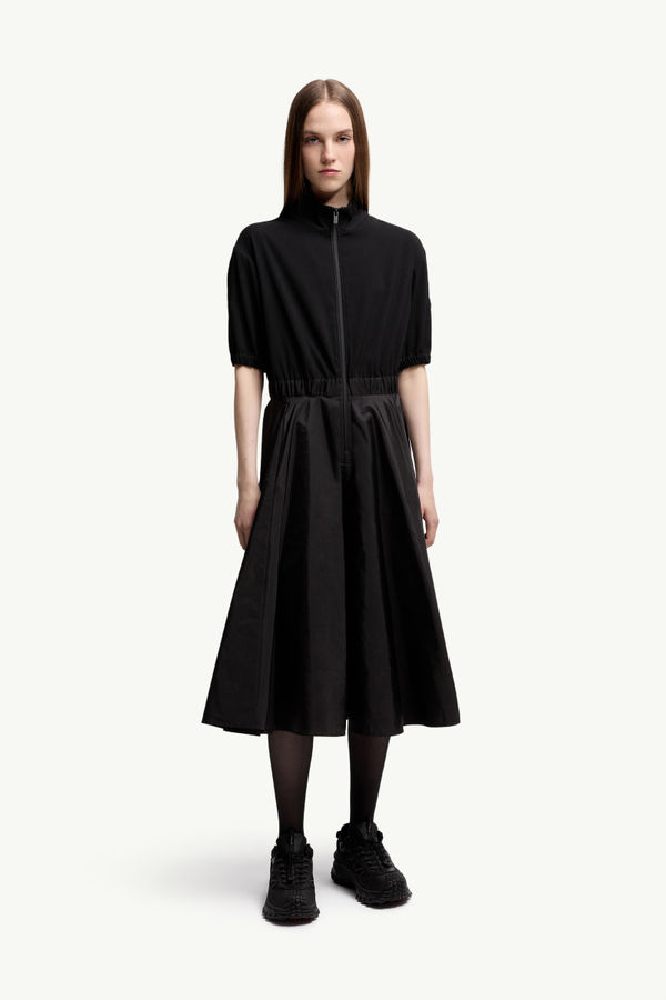 Satin Midi Dress Women Black Moncler 3