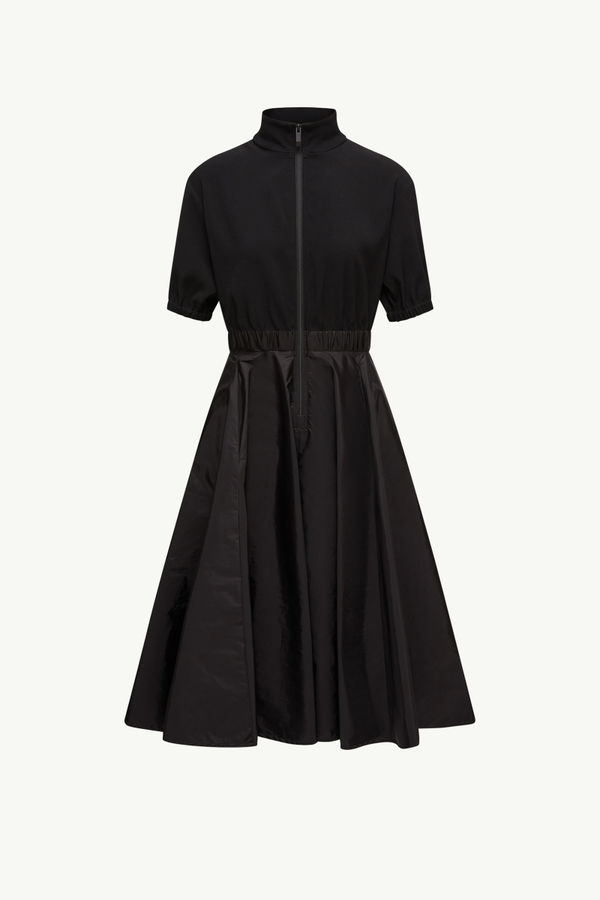Satin Midi Dress Women Black Moncler 2