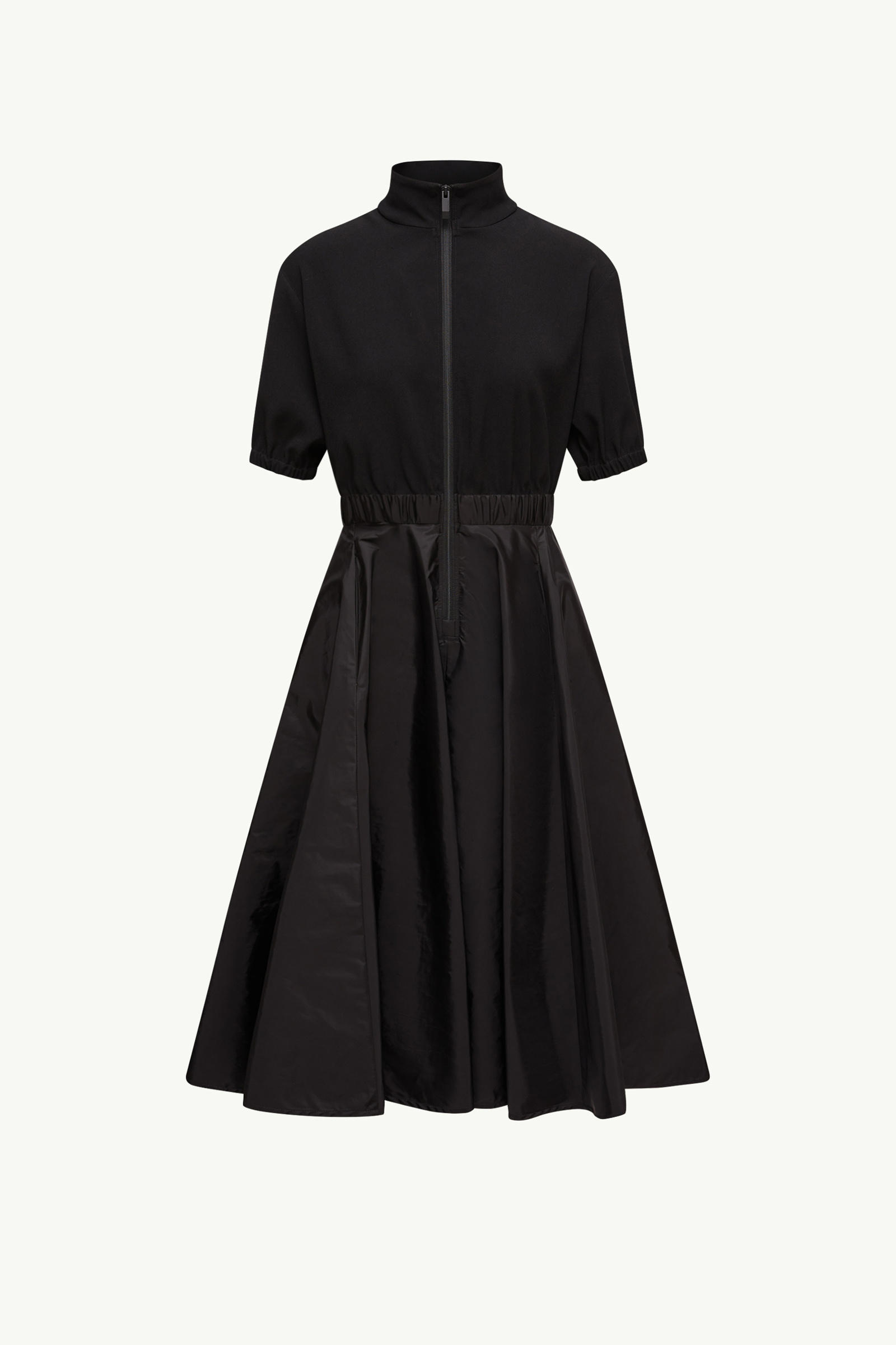 Satin Midi Dress Women Black Moncler 2