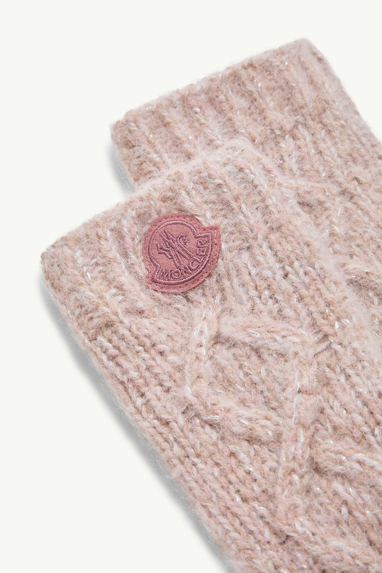 羊駝毛混紡手套 女士 玫瑰粉紅色 Moncler 3