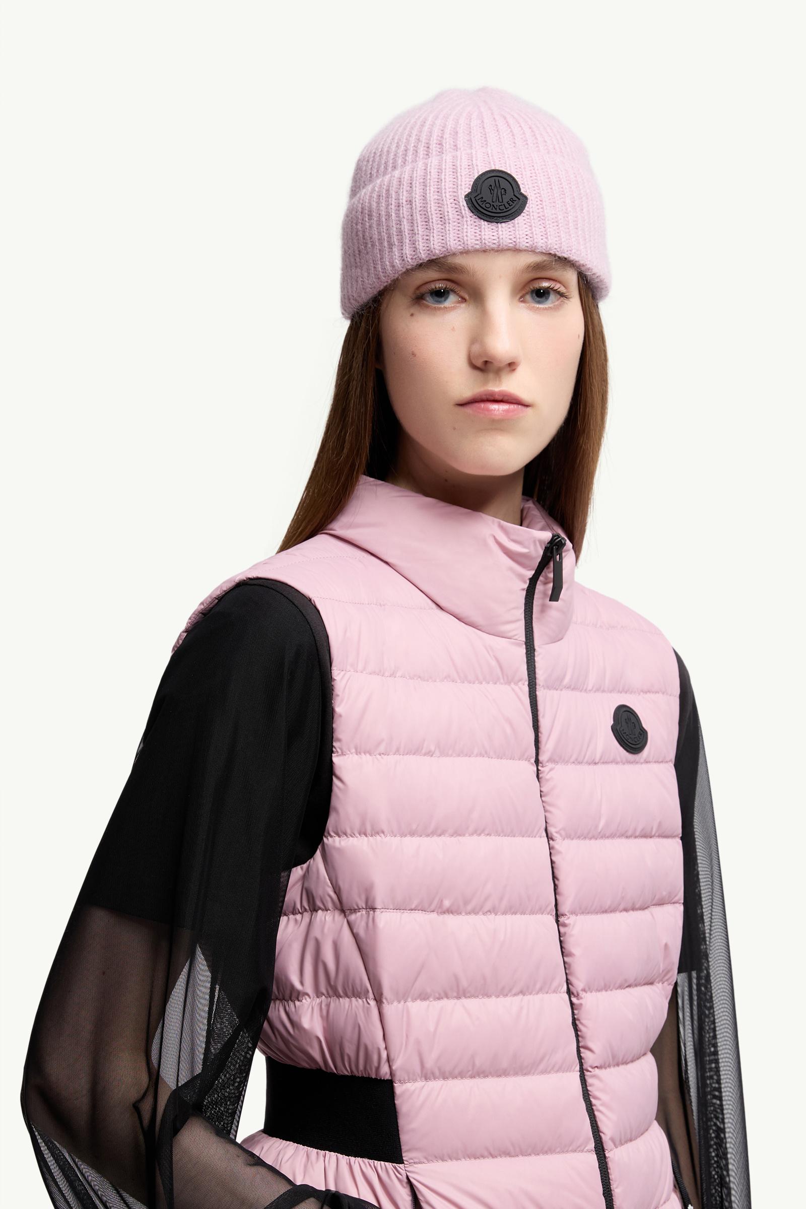 Wool & Mohair Blend Beanie Women Pink Moncler 1