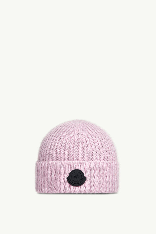 Wool & Mohair Blend Beanie Women Pink Moncler 0