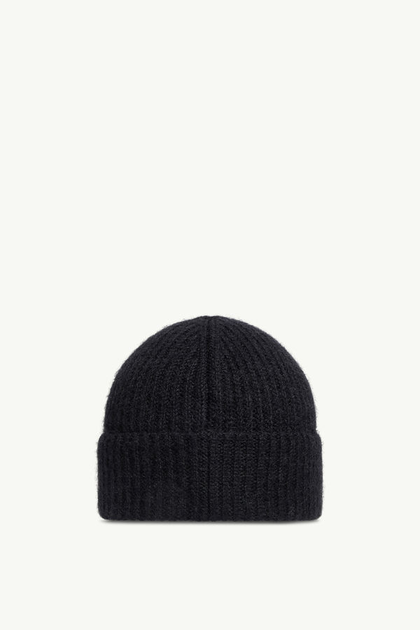Wool & Mohair Blend Beanie Women Black Moncler 3