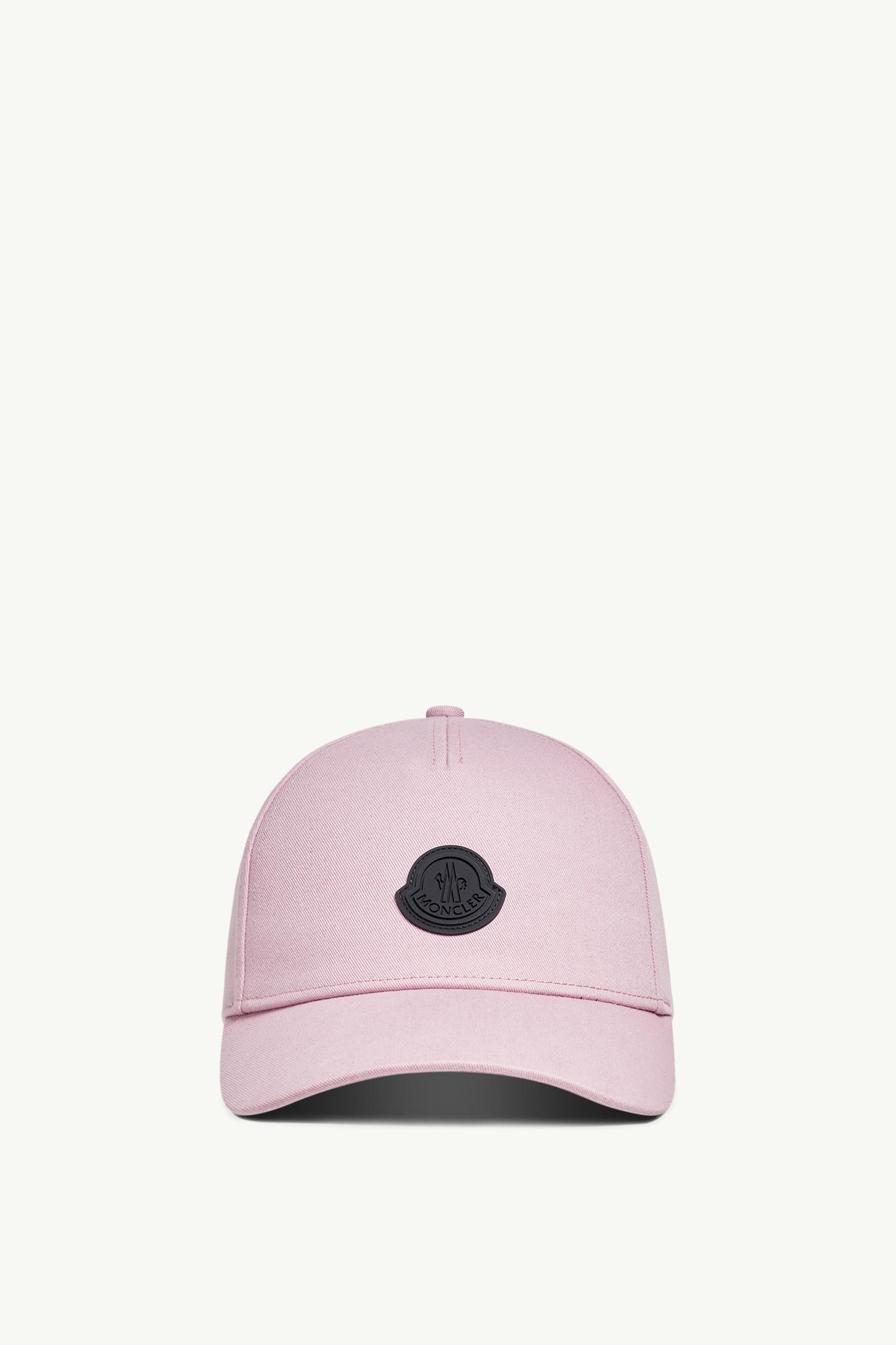 MONCLER ピンク ベースボールキャップ Pink Cotton Gabardine Baseball Cap - Hats & Beanies for Women