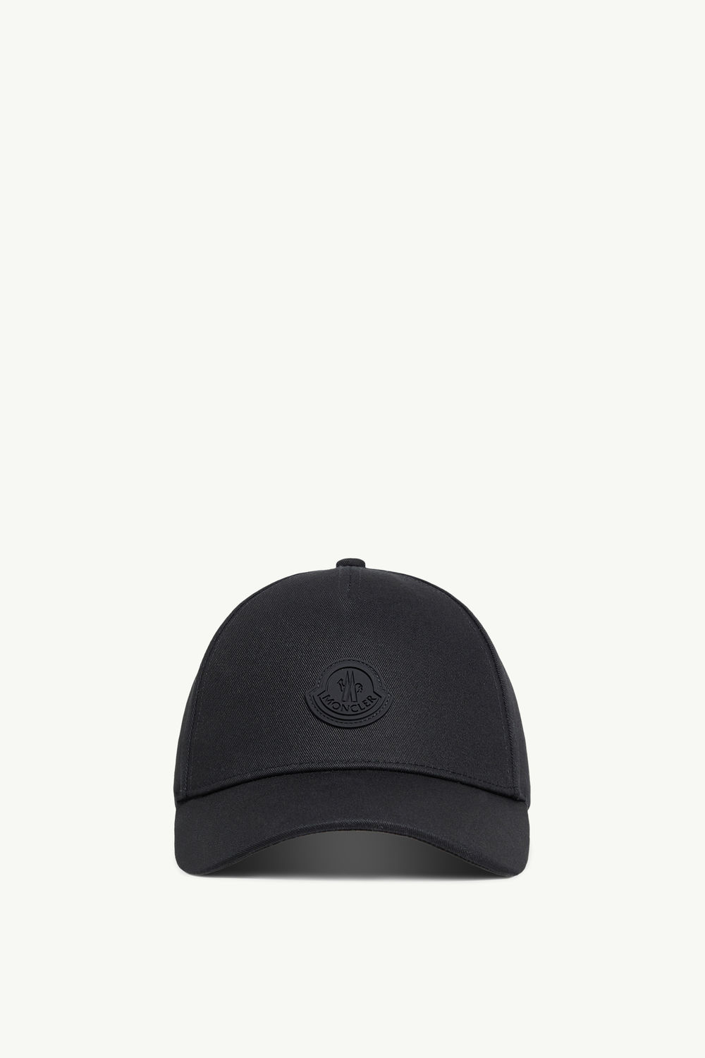 Cotton Gabardine Baseball Cap Women Black Moncler 0