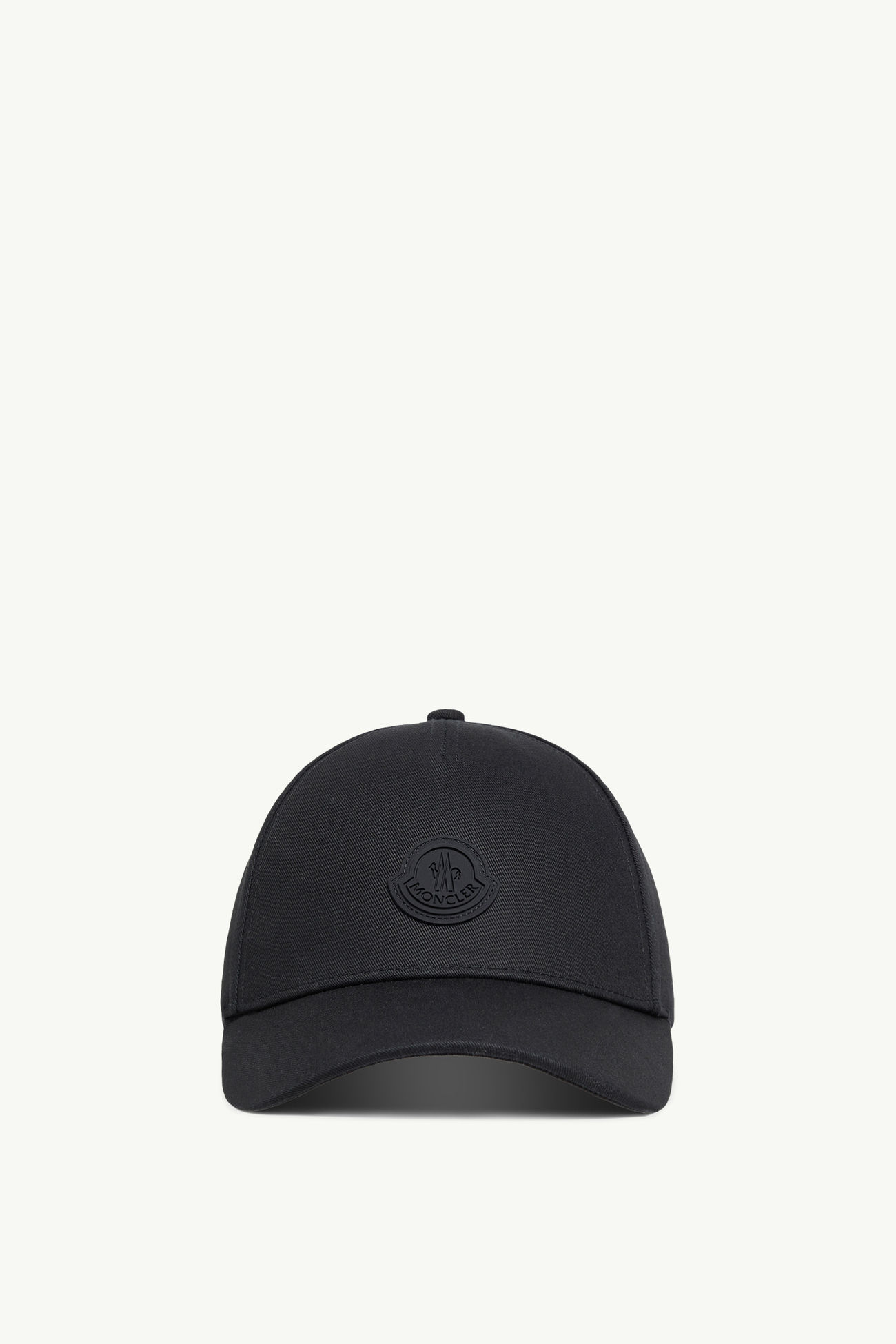 Gorra de béisbol de gabardina de algodón Mujer Negro Moncler 0