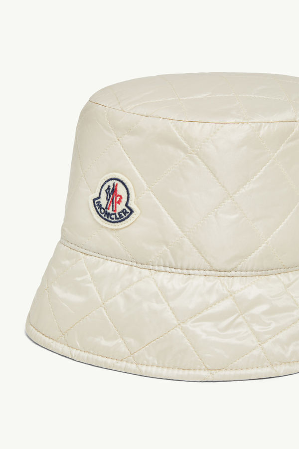 Diamond-Quilted Padded Bucket Hat Women Light Beige Moncler 2