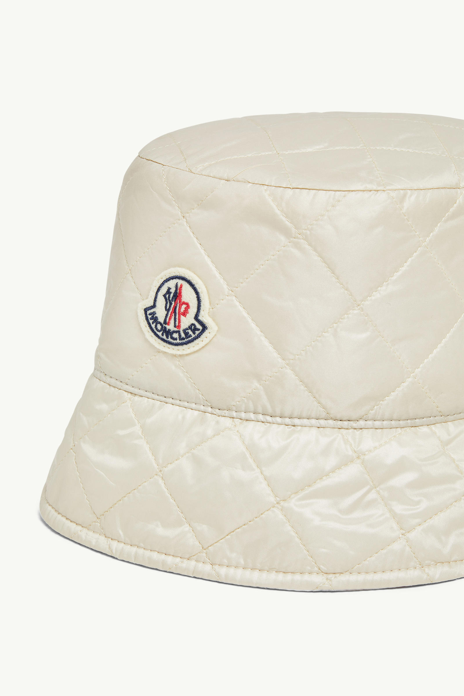 Diamond-Quilted Padded Bucket Hat Women Light Beige Moncler 2