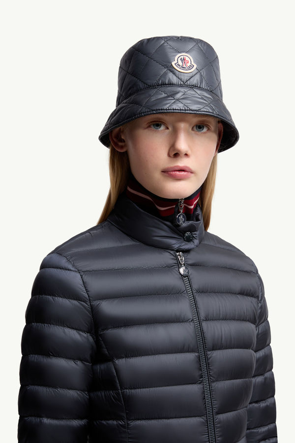 Diamond-Quilted Padded Bucket Hat Women Navy Blue Moncler 1
