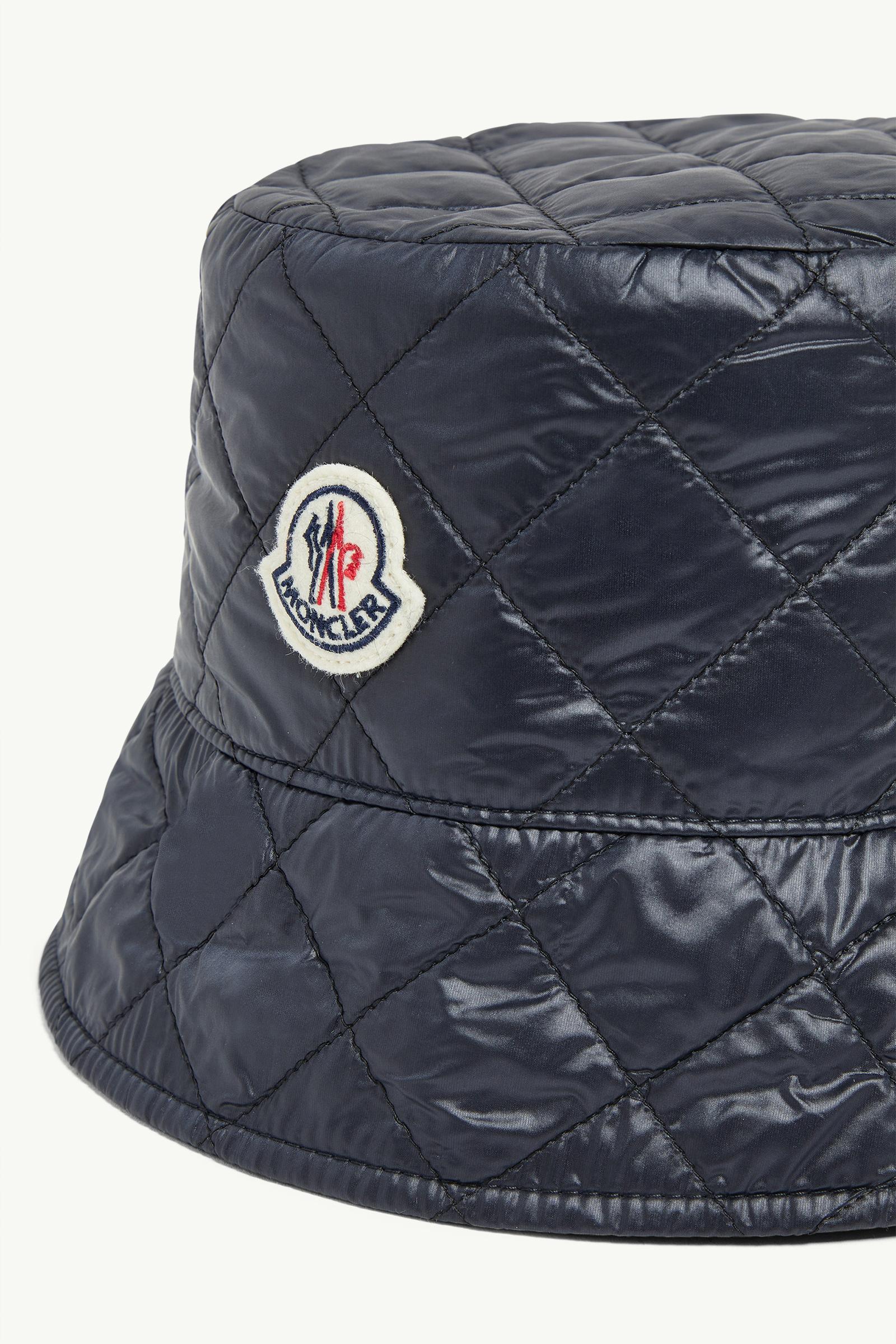 Navy Blue Diamond-Quilted Padded Bucket Hat - Hats & Beanies for
