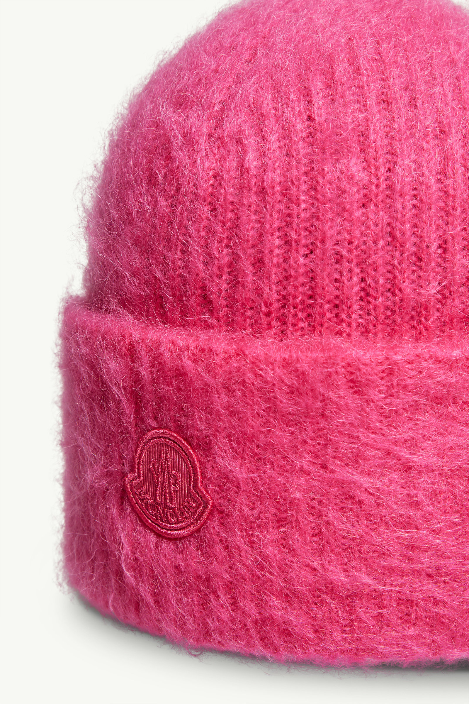 Mohair & Wool Blend Beanie Women Fuchsia Moncler 2