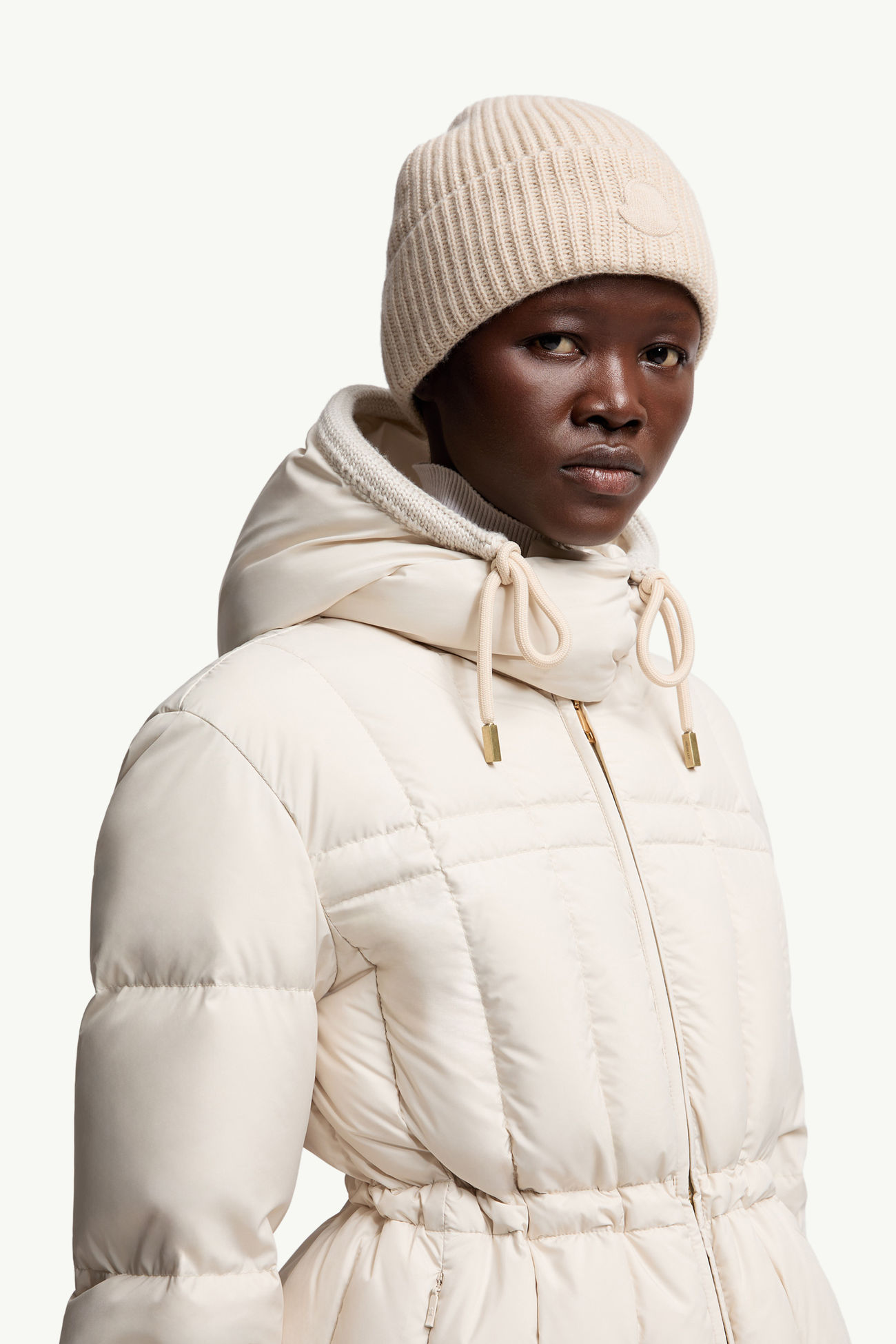 羊絨冷帽 女士 淺米色 Moncler 1