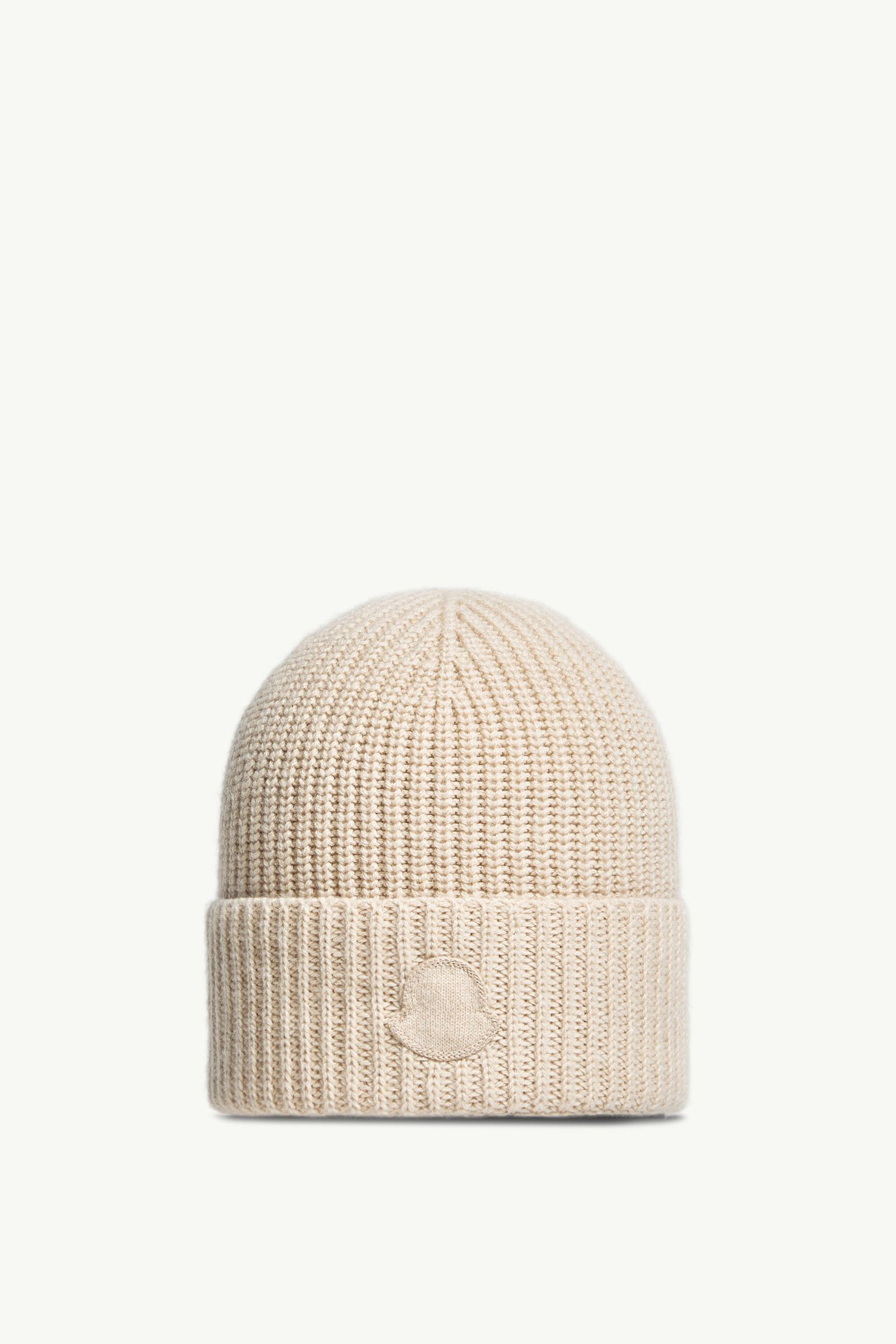 MONCLER ベージュ ニット帽 ファー付き MONCLER モンクレール ニット 