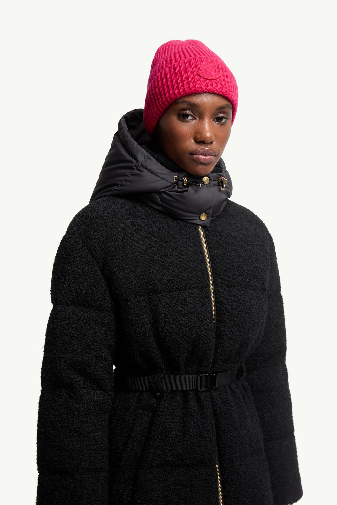 羊絨冷帽 女士 珊瑚粉紅色 Moncler 1