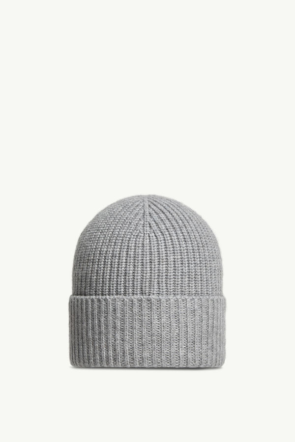 Cashmere Beanie Women Gray Moncler 3