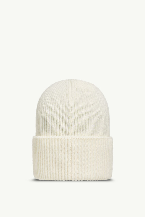 Wool Beanie Women White Moncler 3