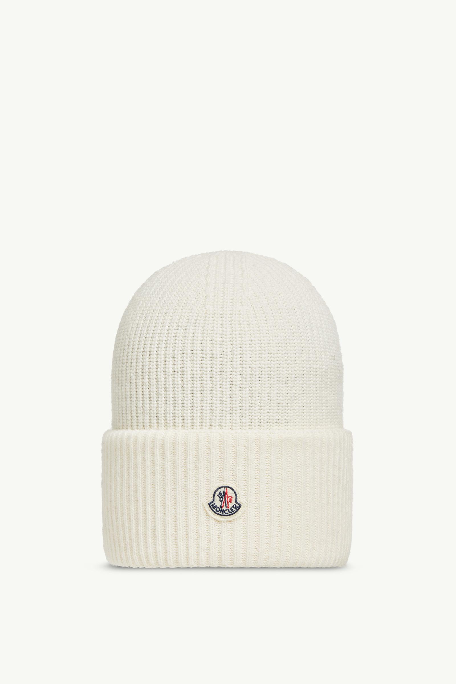 MONCLER / ヘッドウェア/FREE/ウール/WHT/無地/レディース/H20913B00049// White Wool Beanie - Hats & Beanies for Women | Moncler US