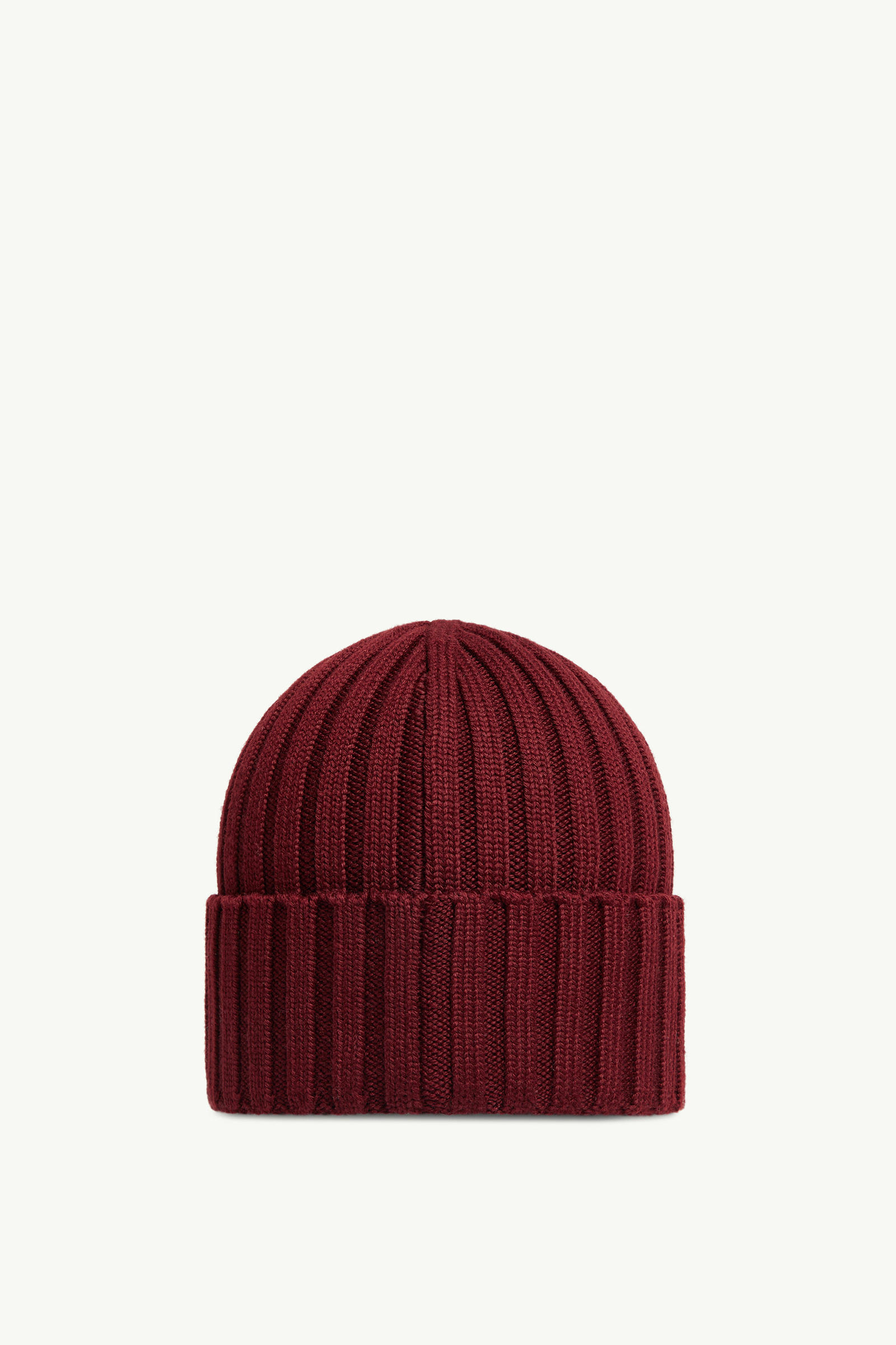 Wool Beanie Women Burgundy Moncler 3