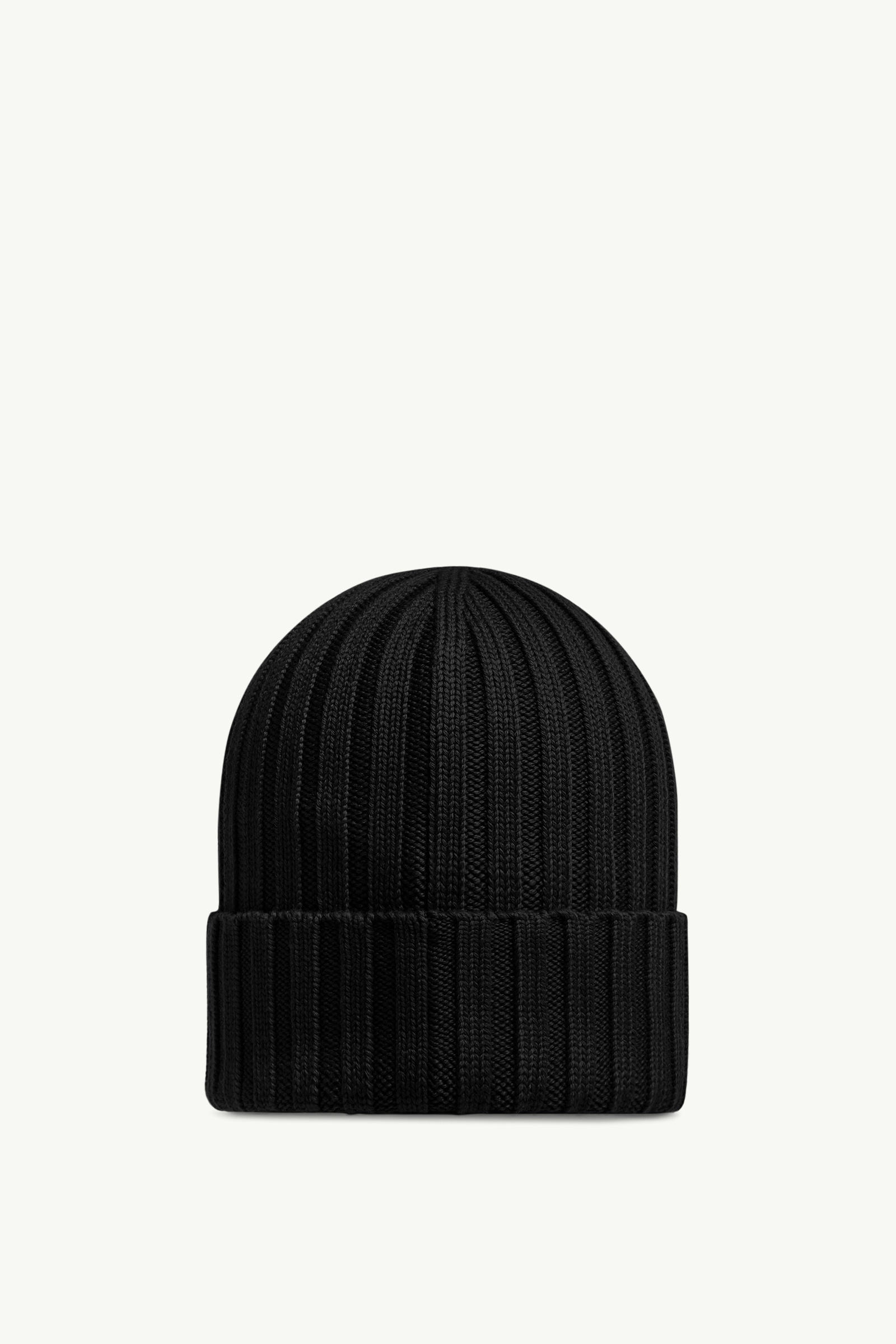 Wool Beanie Women Black Moncler 3