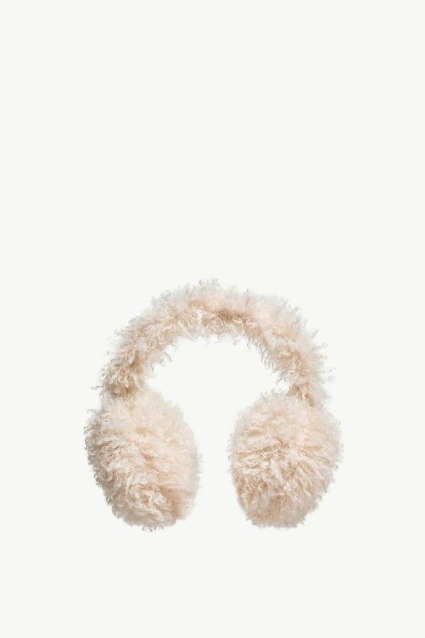 Cache-oreilles matelassé en teddy Femmes Beige Clair Moncler 3