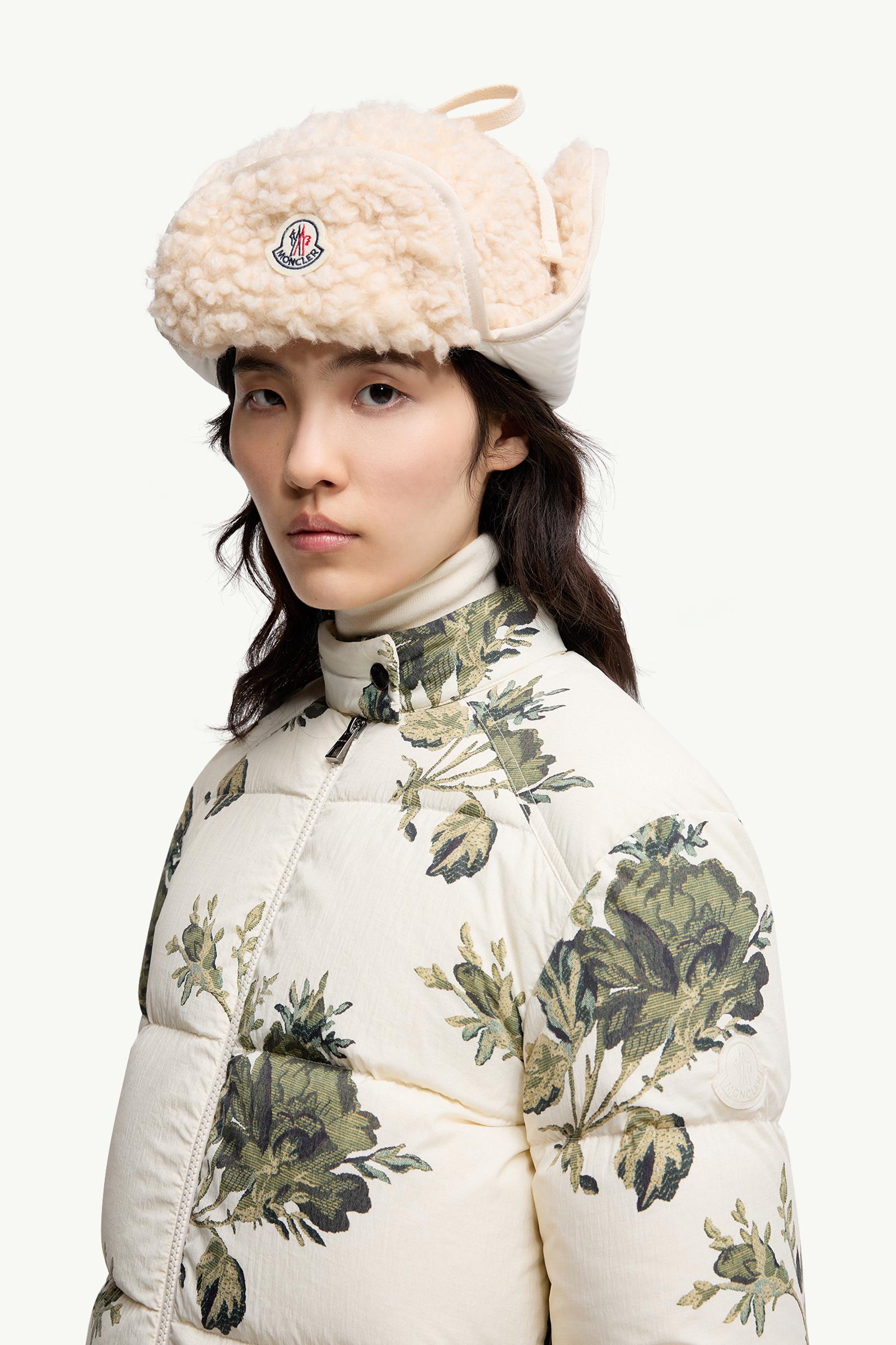 Teddy Hat With Ear Flaps Women White Ivory Moncler 1