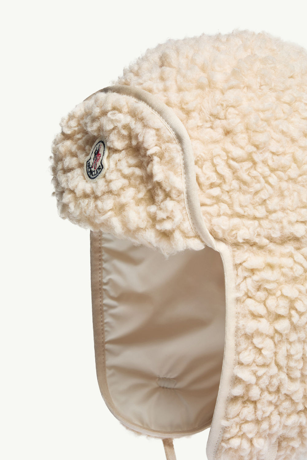 Chapeau en teddy avec rabats pour les oreilles Femmes Blanc Ivoire Moncler 2